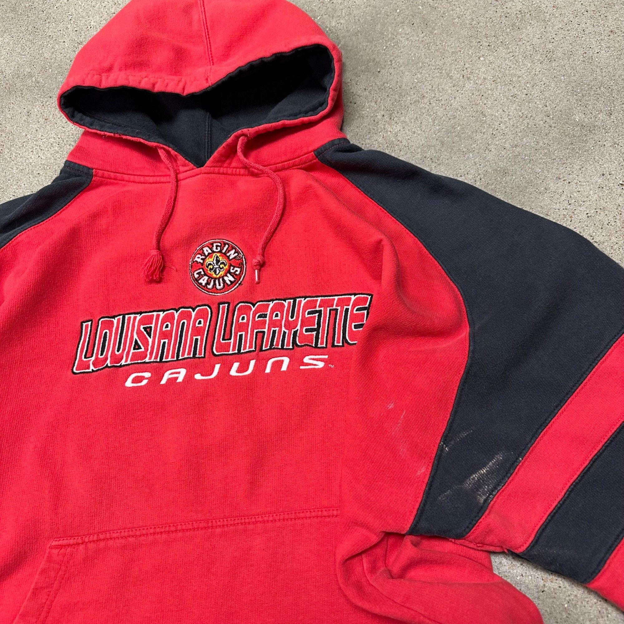 NCAA × Vintage Vintage Louisiana Lafayette College Ragin Cajuns Hoodie Swea Size US XL / EU 56 / 4 - 3 Thumbnail