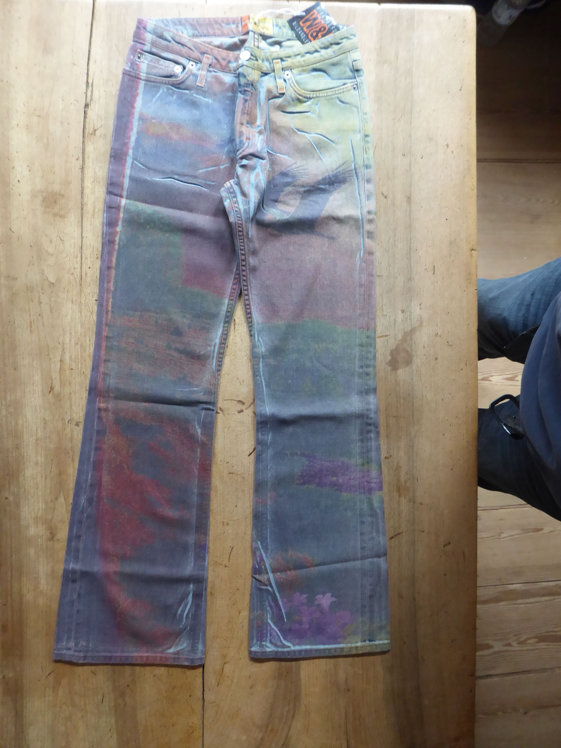W&LT × Walter Van Beirendonck cranes flying color print denims Jeans Size US 28 / EU 44 - 3 Thumbnail