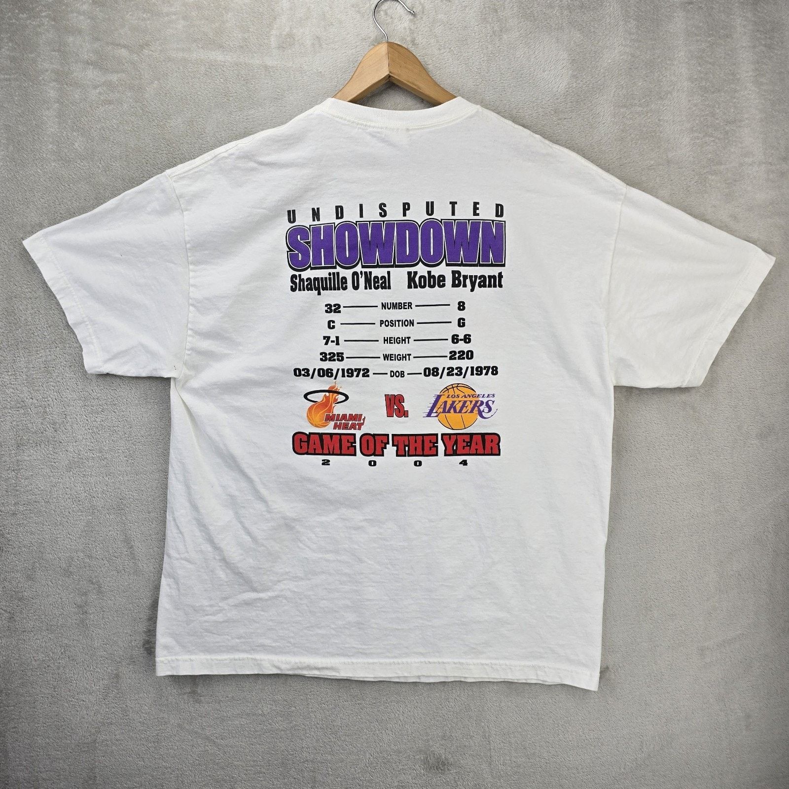 Other Vintage Kobe vs Shaq Shirt XXL Christmas Day Showdown 2004 Size US XXL / EU 58 / 5 - 6 Thumbnail