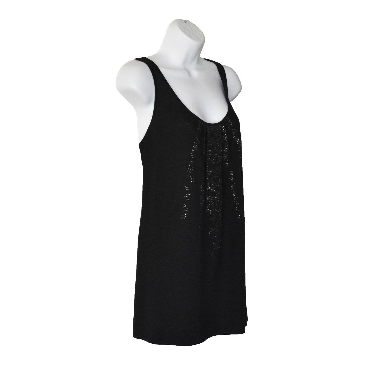 Eileen Fisher NEW EILEEN FISHER Linen Sequin Pleated Detail Tank Top Sz L Size L / US 10 / IT 46 - 2 Thumbnail