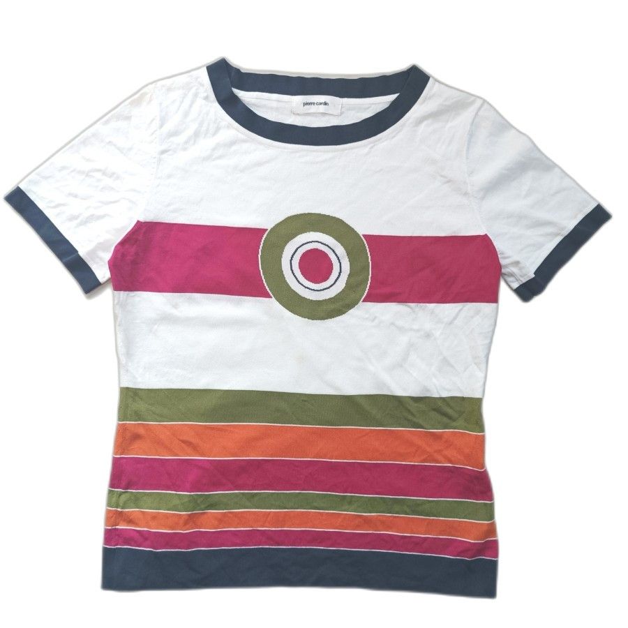 Pierre Cardin 90s pierre cardin knit multicolour pattern tshirt Size M / US 6-8 / IT 42-44 - 1 Thumbnail
