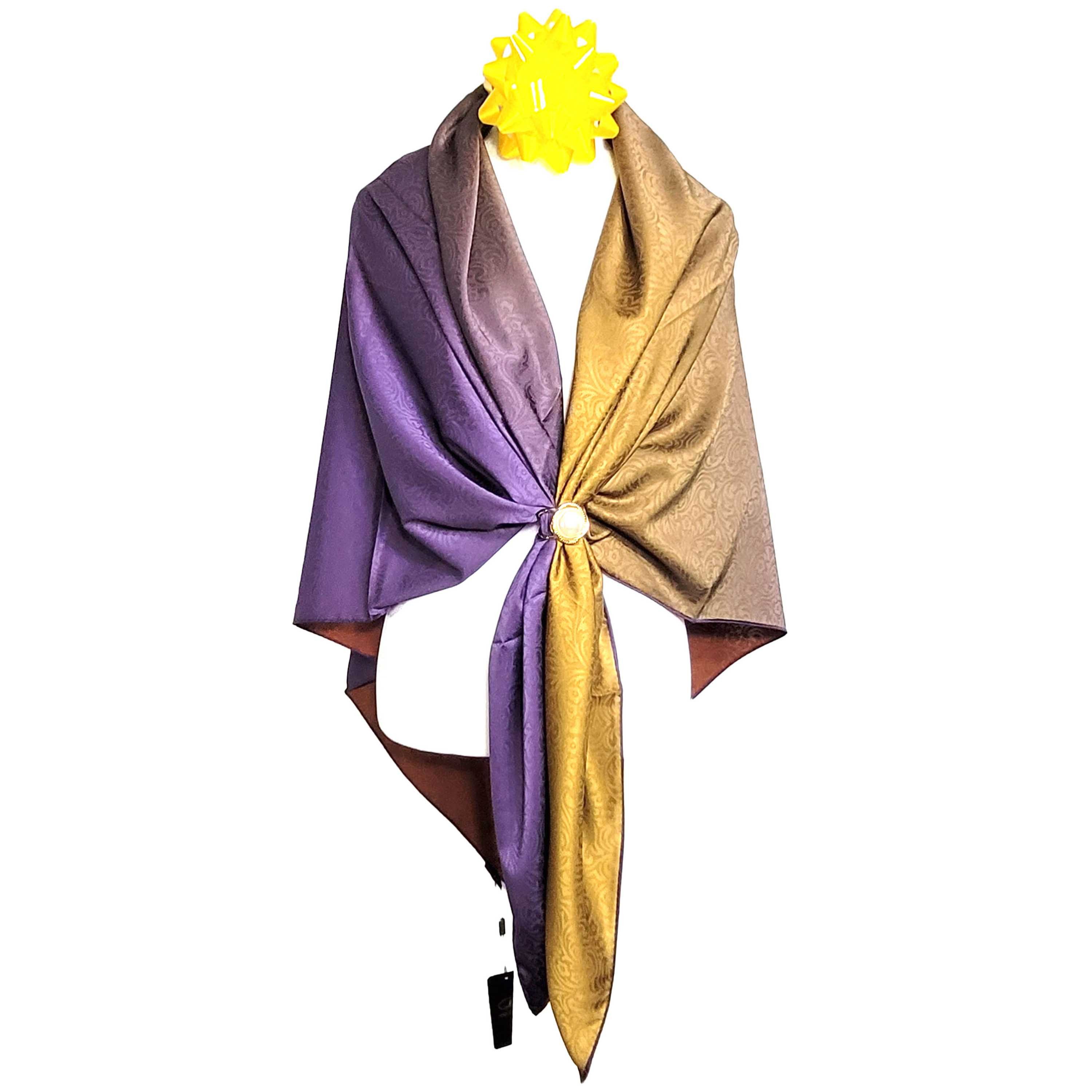 Other NWT Double Sided Silk Scarf 52"x52" Large Square Wrap 3219 Size ONE SIZE - 10 Thumbnail