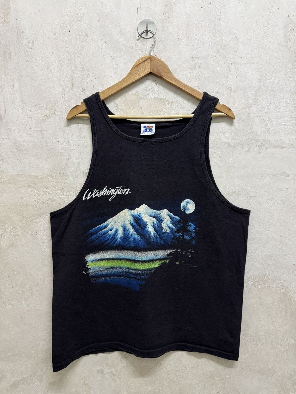 Vintage Vintage 90s Washington Faded Tank Top Size US L / EU 52-54 / 3 - 1 Thumbnail