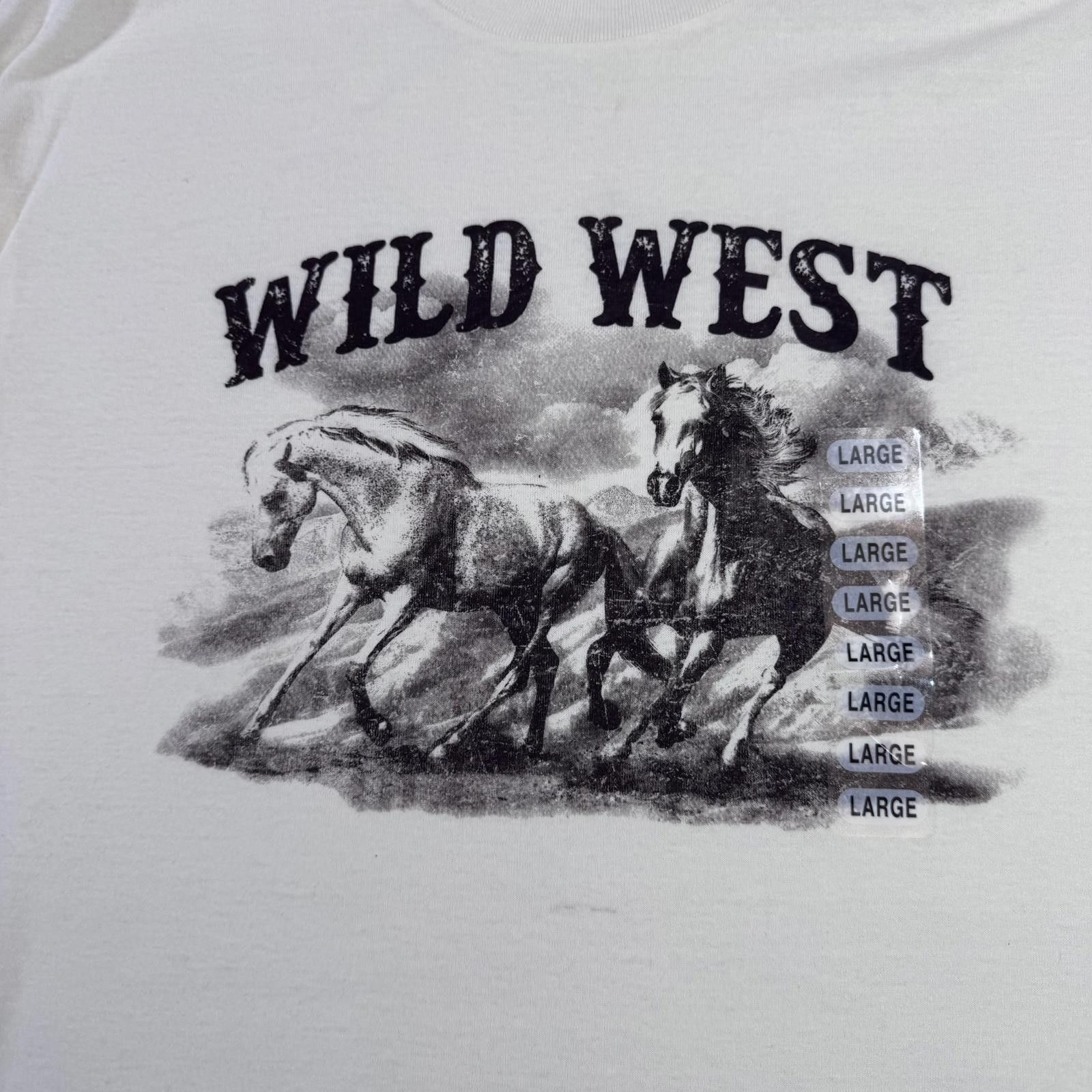 Designer Horse Lover T Shirt Size Large Wild West Horseback Riding Size L / US 10 / IT 46 - 2 Thumbnail