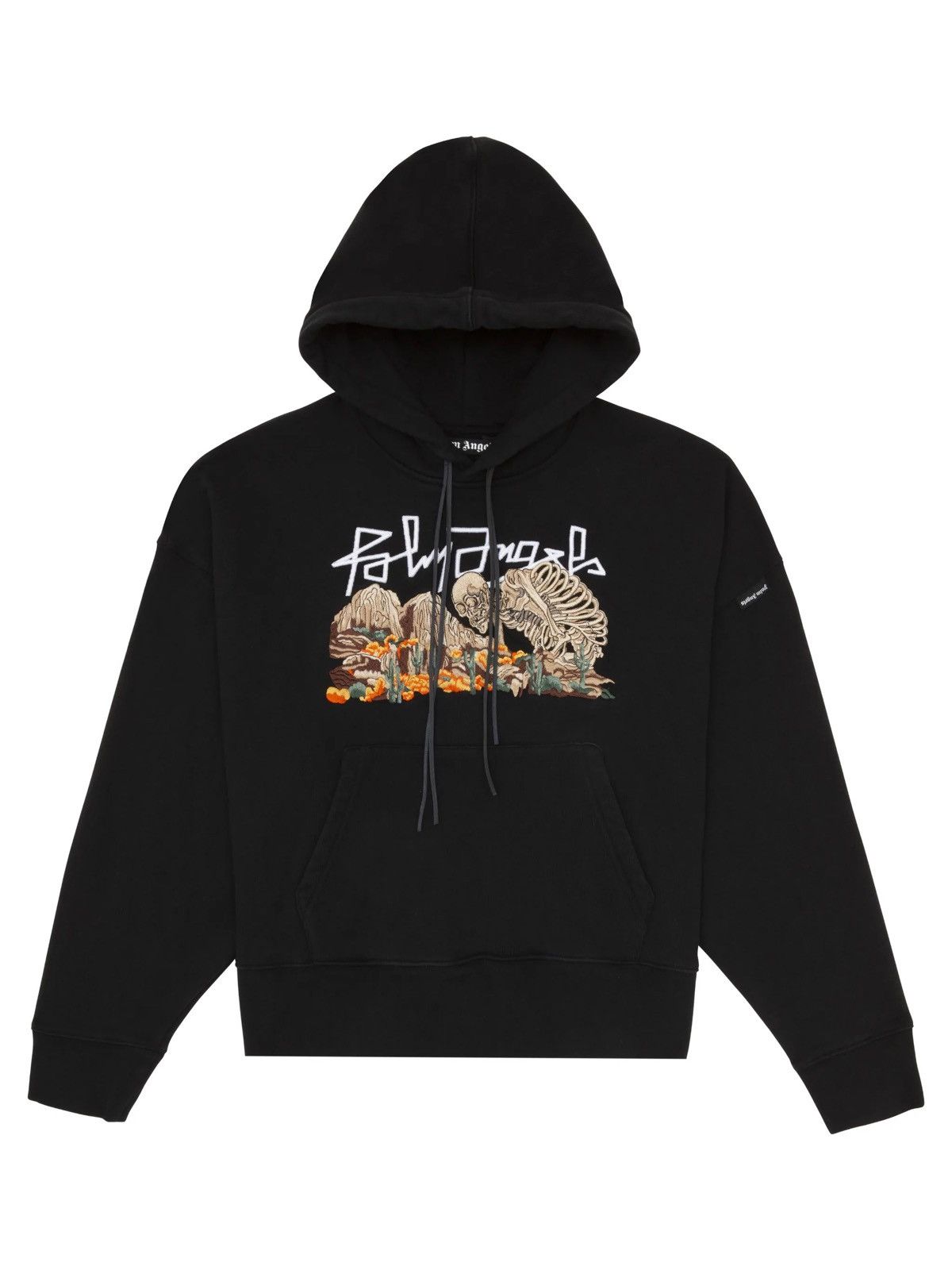 image of Palm Angels Desert Skull Hoodie in Black, Men's (Size Small)
