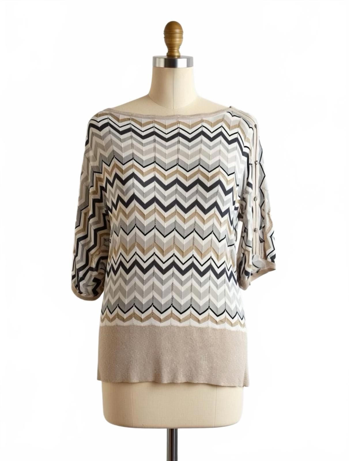 Other White House Black Market Chevron Pattern Pullover Sweater, L Size L / US 10 / IT 46 - 1 Thumbnail