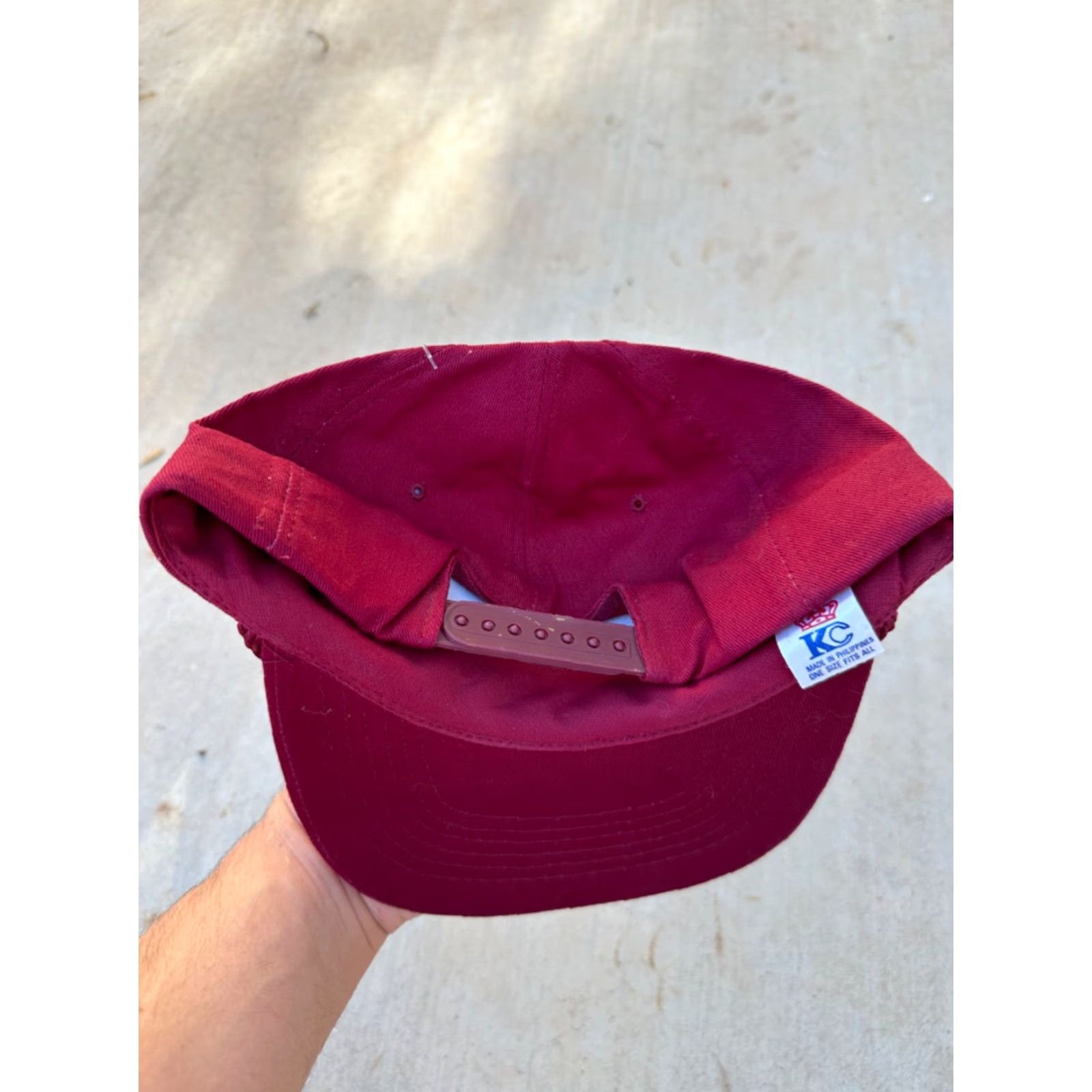 Vintage VINTAGE KC CAPS Trucker Hat Snapback Rope Cap Dog RKNC Newfoundland Club Men One Size Maroon City Snapback Mens Size ONE SIZE - 2 Thumbnail