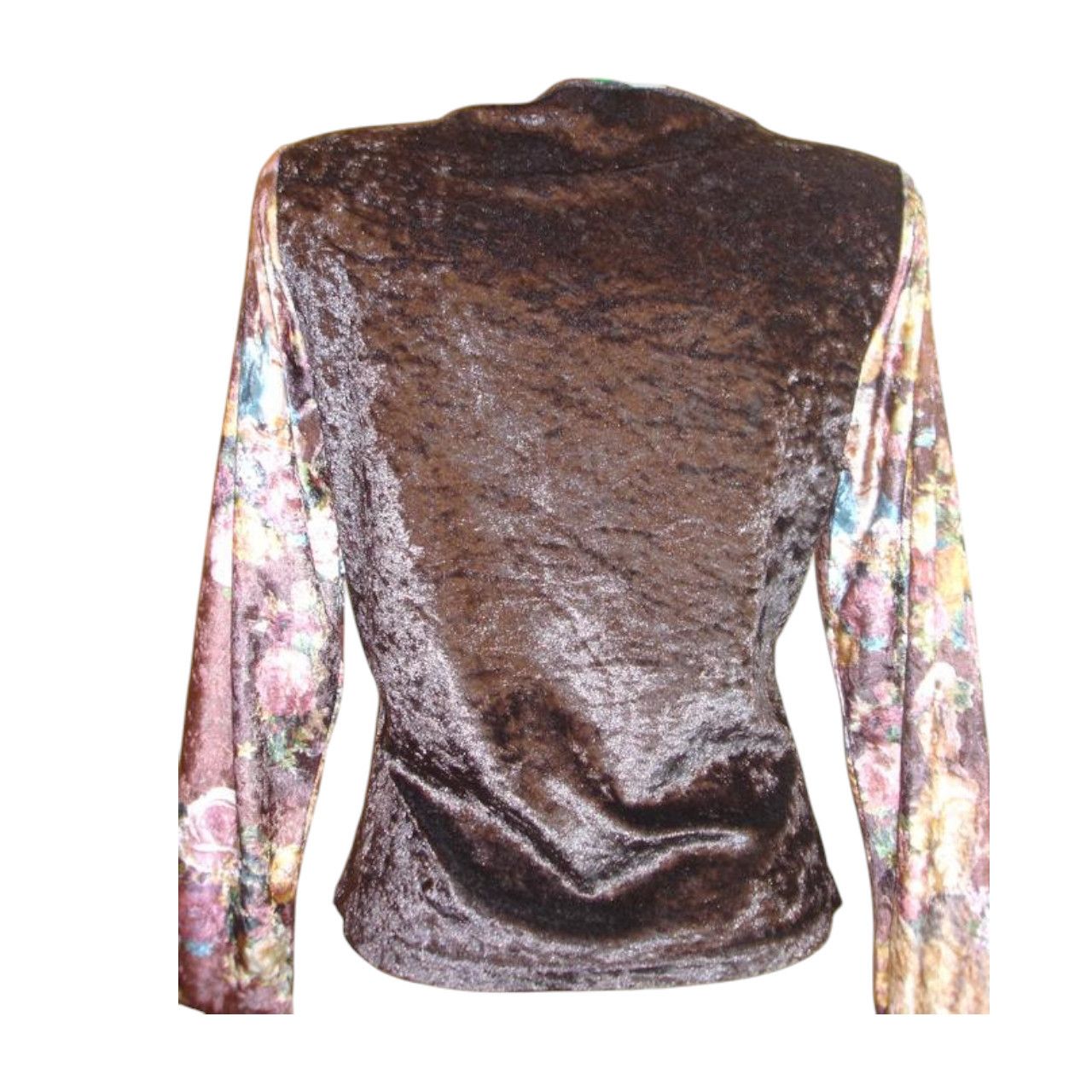 Japanese Brand Brown lace longsleeve sz M velour brand Melrose Size M / US 6-8 / IT 42-44 - 2 Thumbnail