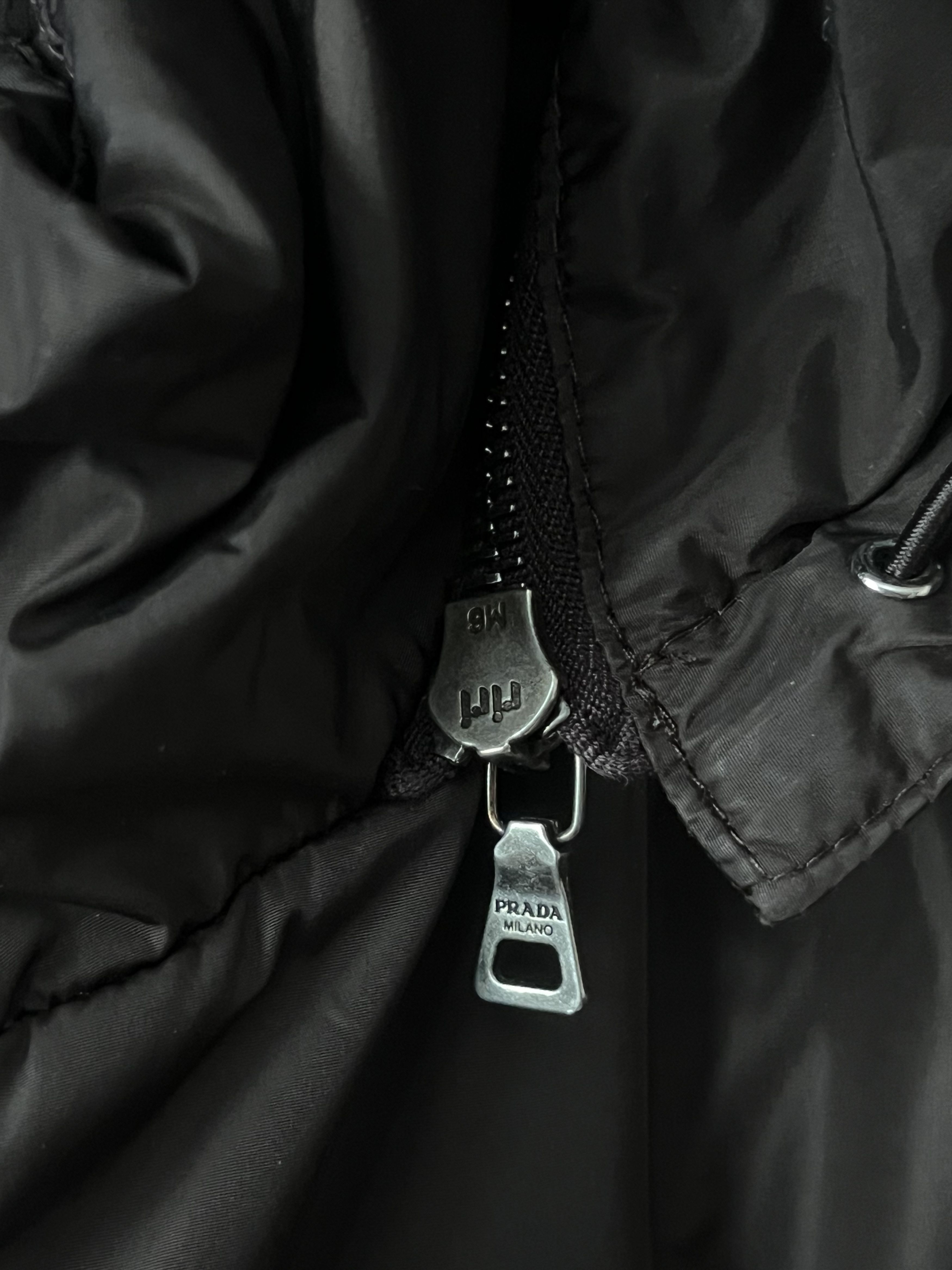 Prada Prada Brown Down Hooded Nylon Jacket Long Black Tab Leather Size M / US 6-8 / IT 42-44 - 5 Thumbnail