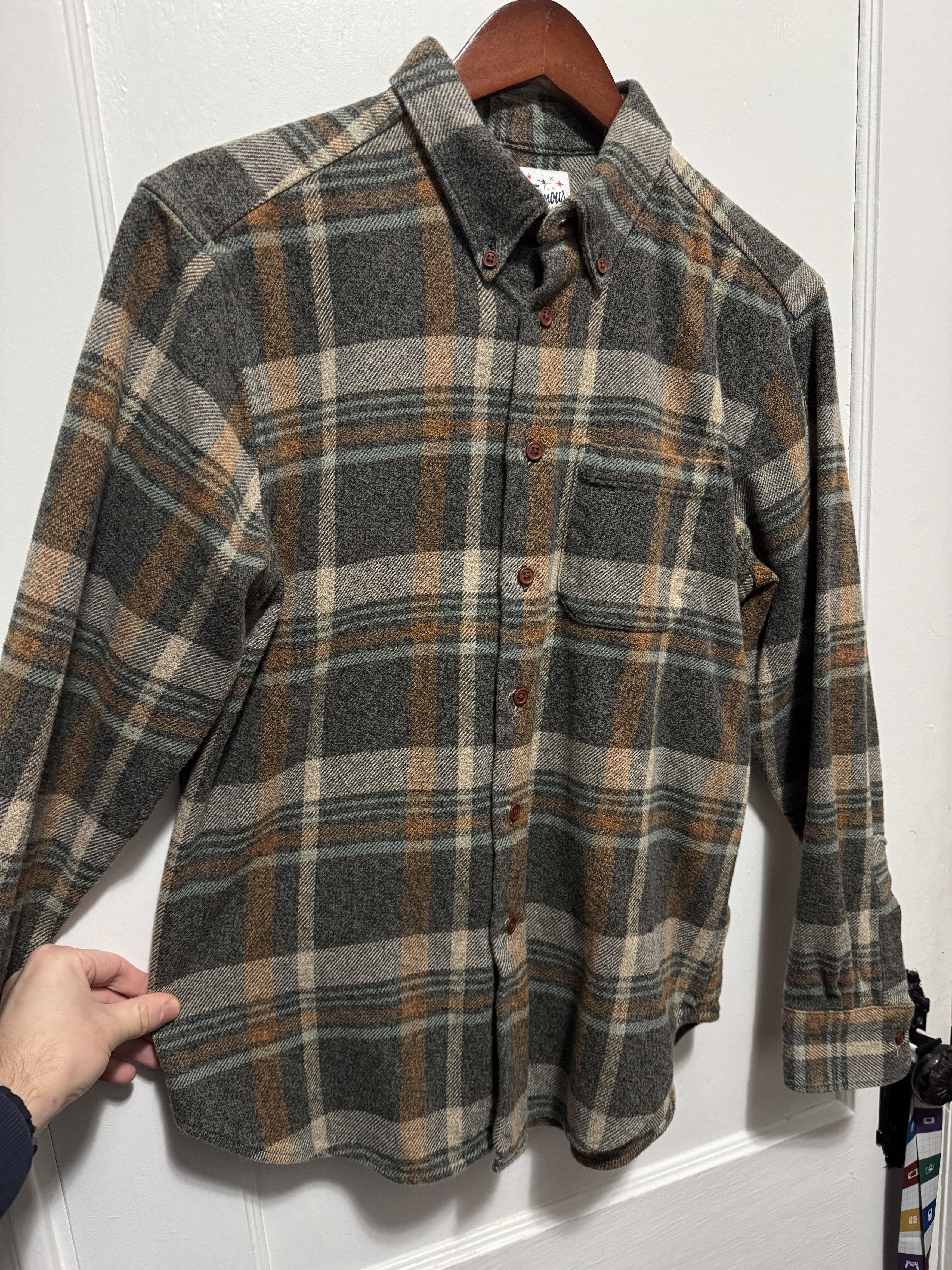 Naked & Famous Easy Shirt Heavy Vintage Flannel Blue/Rust