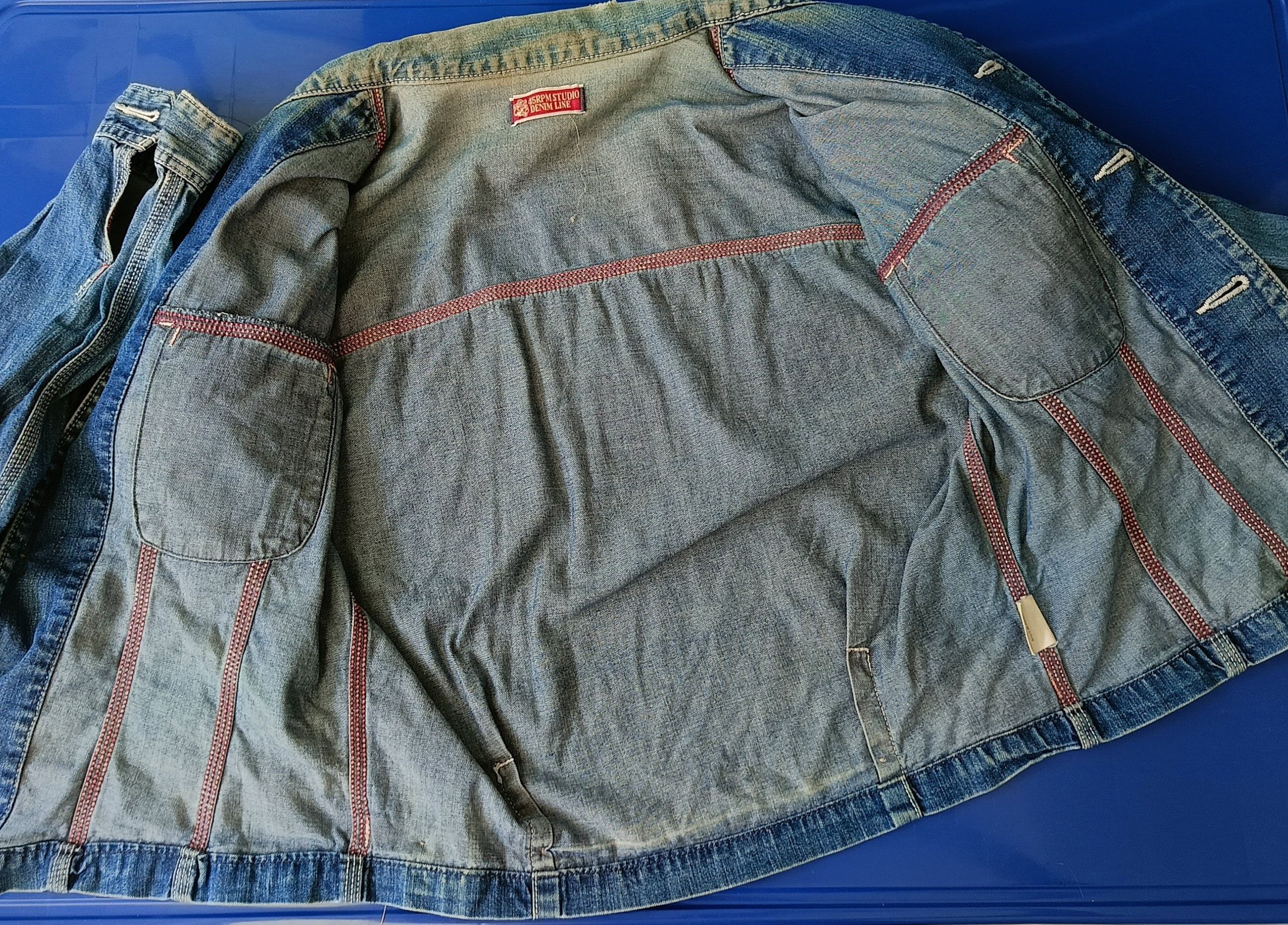 45rpm 45RPM by R Japan 90s denim line indigo slim ladies jacket Size S / US 4 / IT 40 - 13 Thumbnail