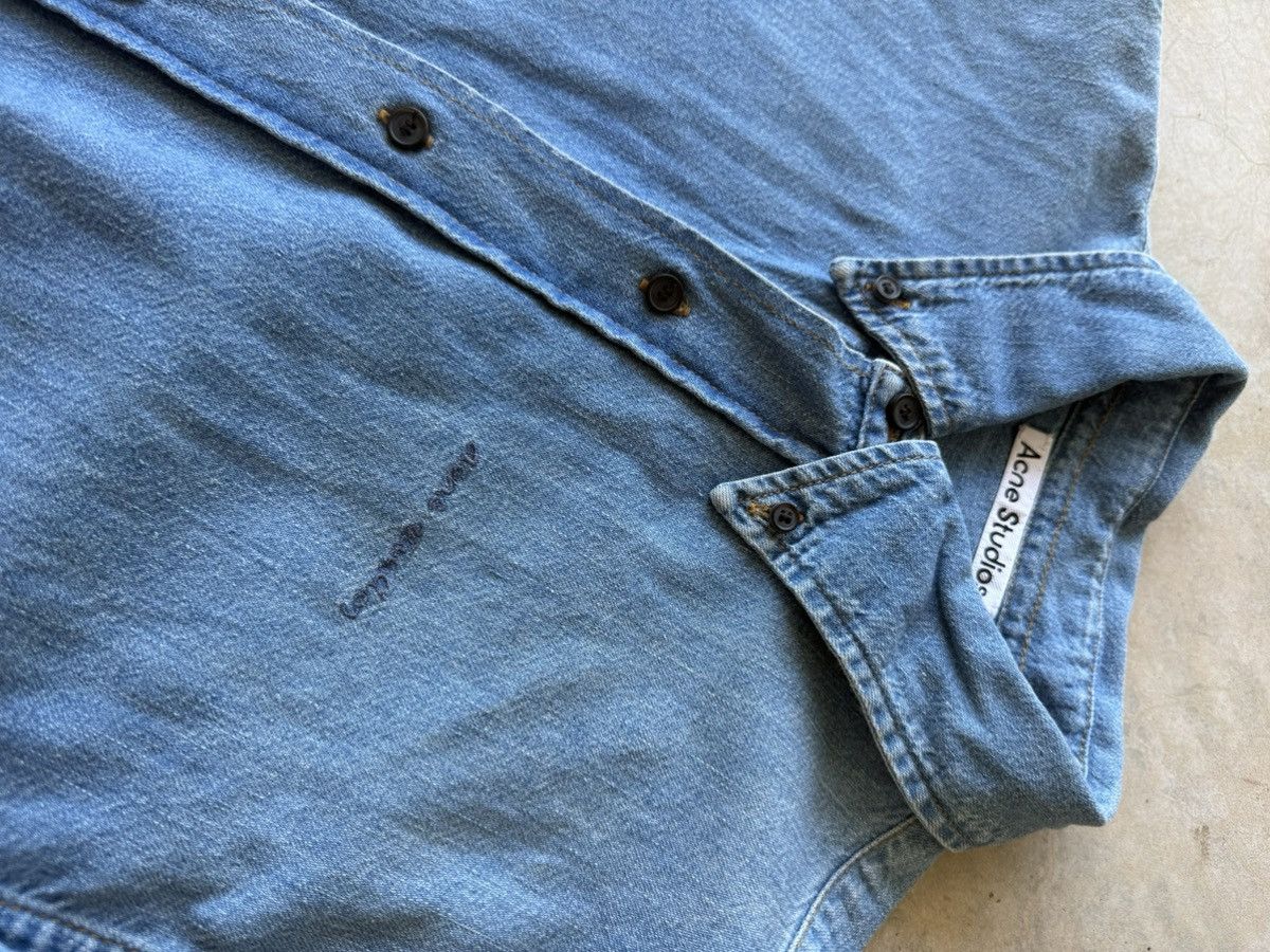 Acne Studios × Designer Acne Studios Speirs Denum Shirt Mid Blue SS21 Size US S / EU 44-46 / 1 - 5 Thumbnail