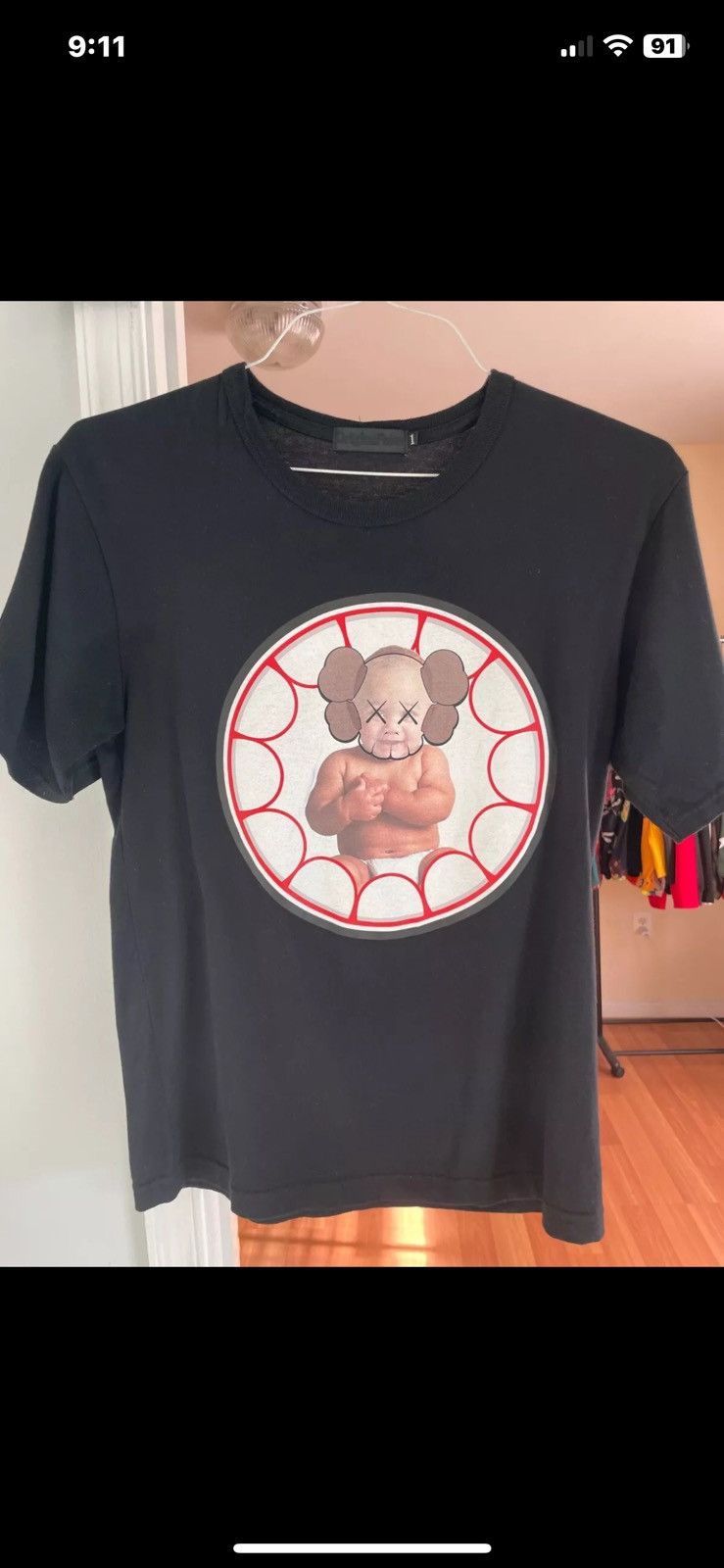 OriginalFake Kaws Chompers And Companion Black T Shirt buy (Size 3)