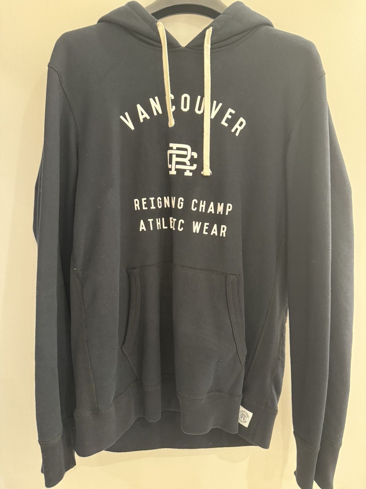 image of Reigning Champ Vancouver City Hoodie in Blue, Men's (Size Medium)