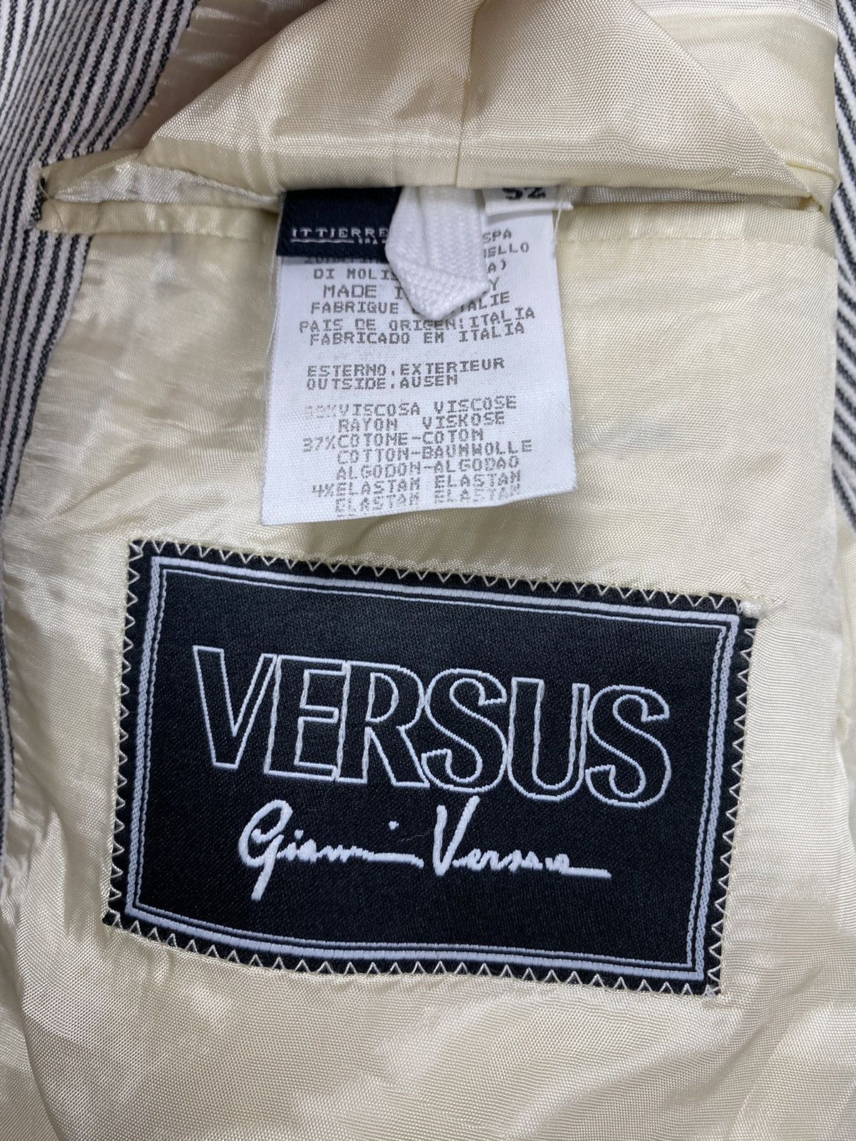 Versus Versace Versus Gianni Versace vintage blazer jacket black white man Size US L / EU 52-54 / 3 - 14 Thumbnail