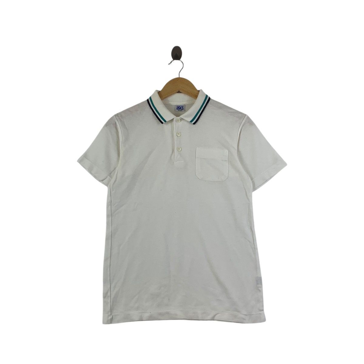 Asics Vintage 90’ ASICS x JASPO Made In Japan Polo Tee Shirt Size S / US 4 / IT 40 - 1 Thumbnail