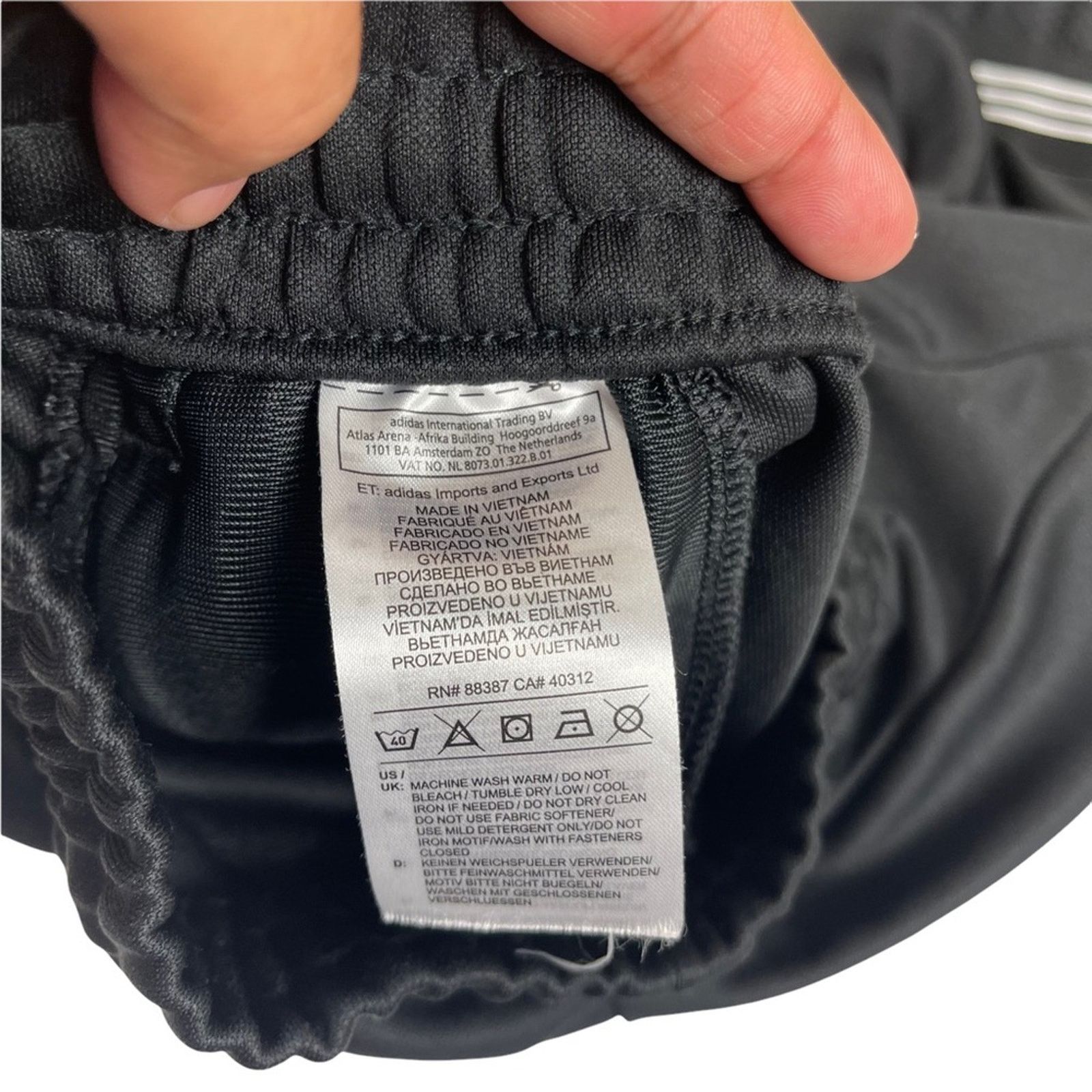 Adidas Adidas 3 Stripe Track Pant Drawstring Button Mesh Detail Size 26" / US 2 / IT 38 - 9 Thumbnail