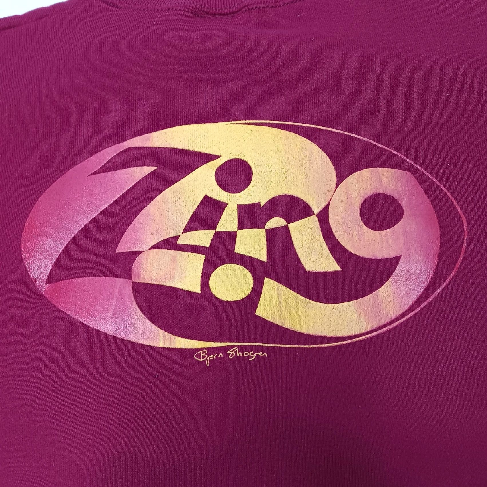 Fruit Of The Loom VINTAGE Fruit of the Loom Best Sweatshirt Maroon Crew Zing Graphic Bjorn Shogren Art Large Men L Graphic Print Art Size US L / EU 52-54 / 3 - 4 Thumbnail