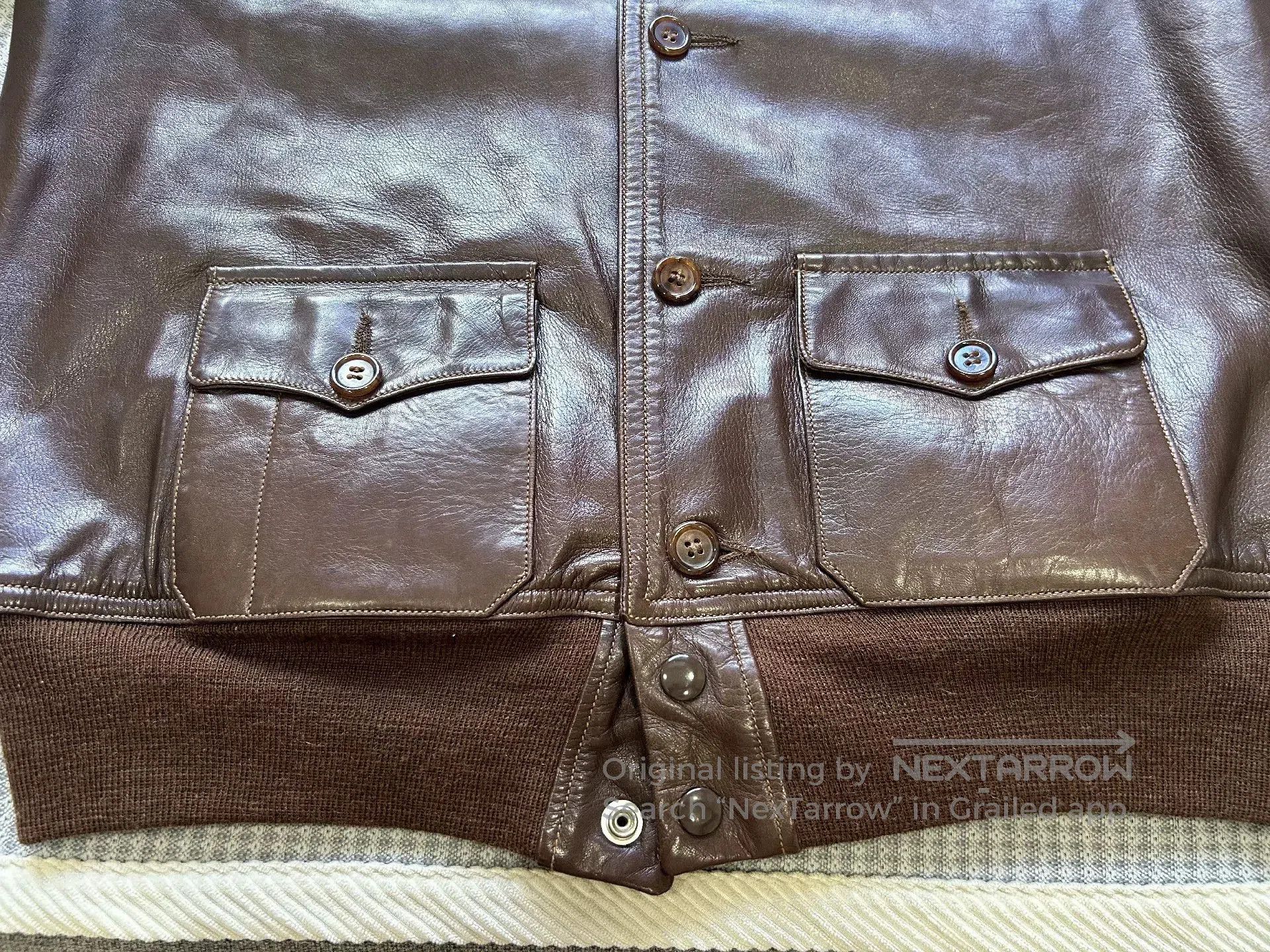 Eastman Leather Clothing eastman leather a1 bomber jacket in brown. Size US M / EU 48-50 / 2 - 5 Thumbnail