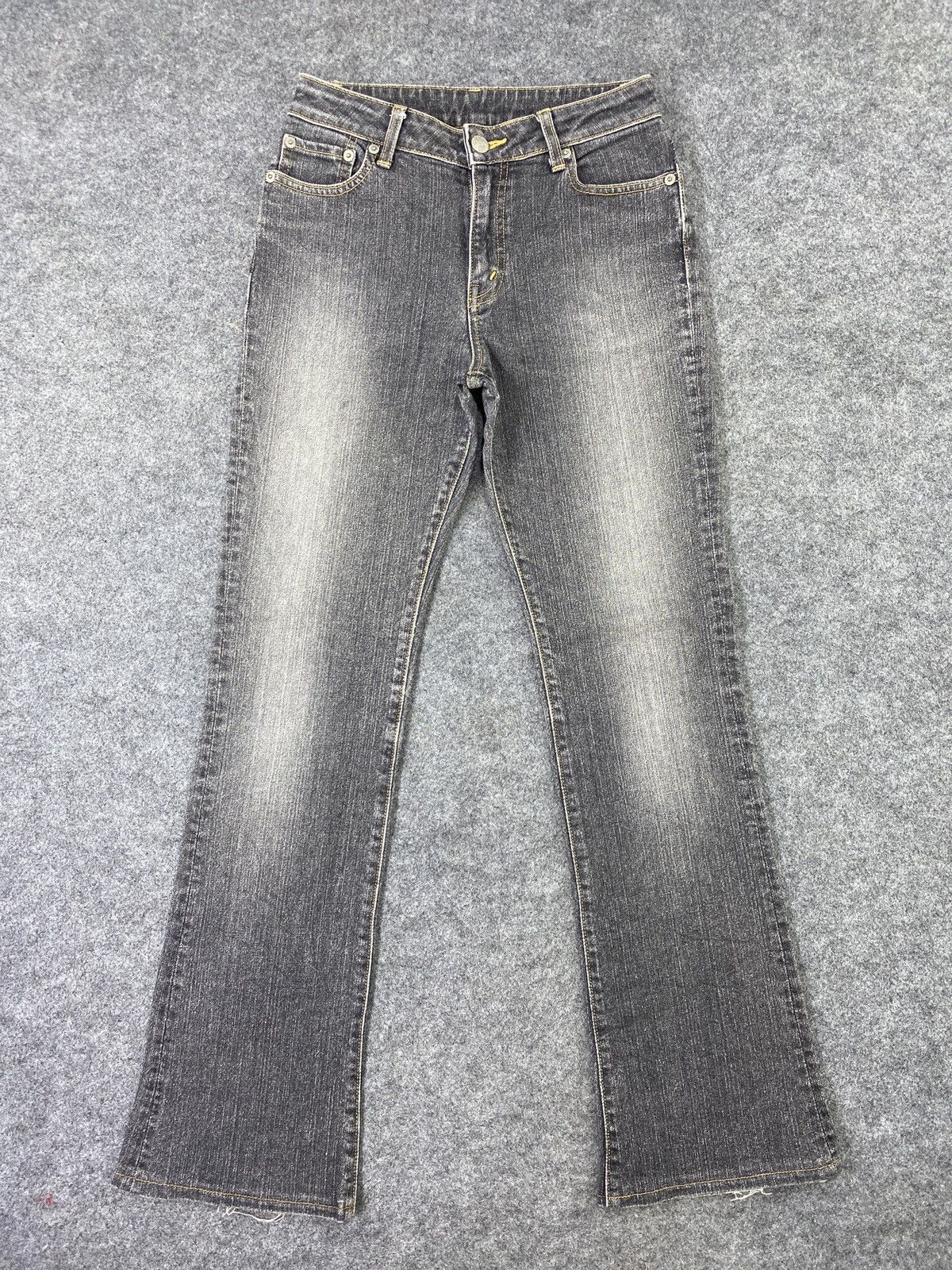 Japanese Brand Georgia Love Grey Wash Flare Jeans - J1003 Size 26" / US 2 / IT 38 - 1 Thumbnail