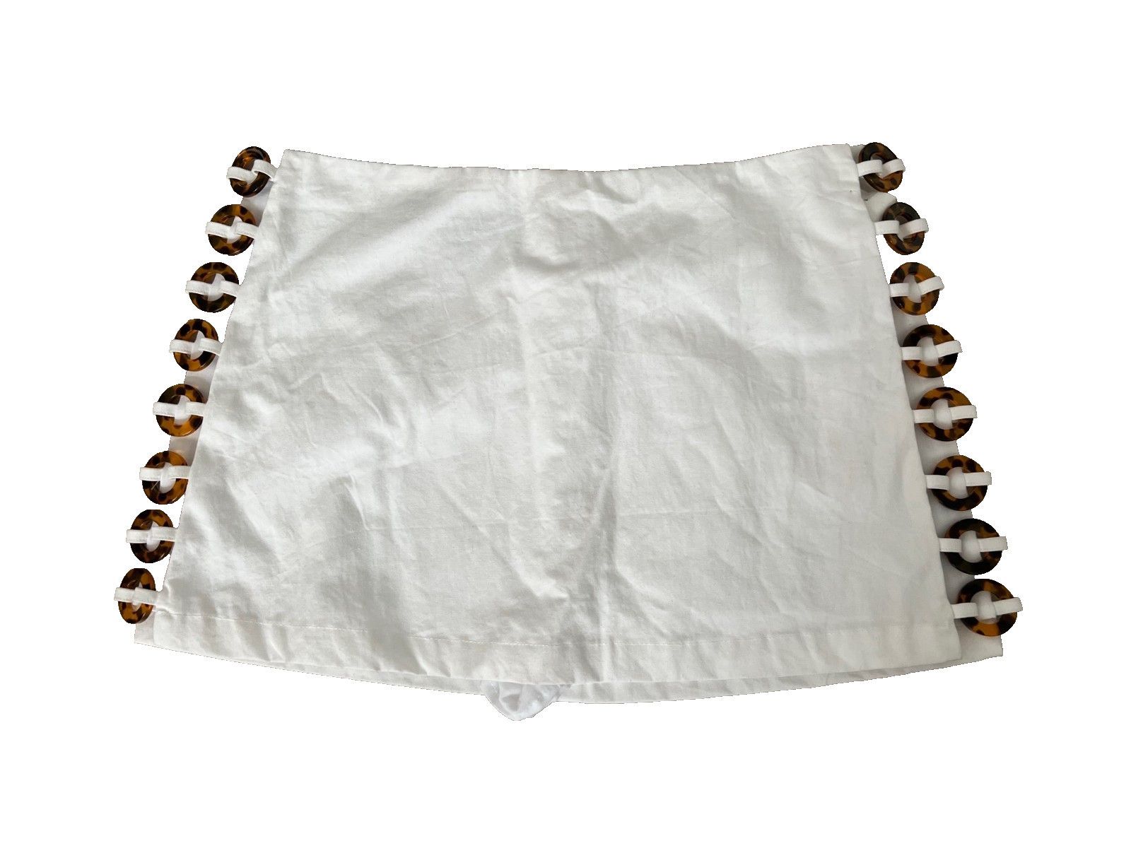 Zara Zara Tortoiseshell Zip Skort White ( XS ) Size 22" - 2 Thumbnail