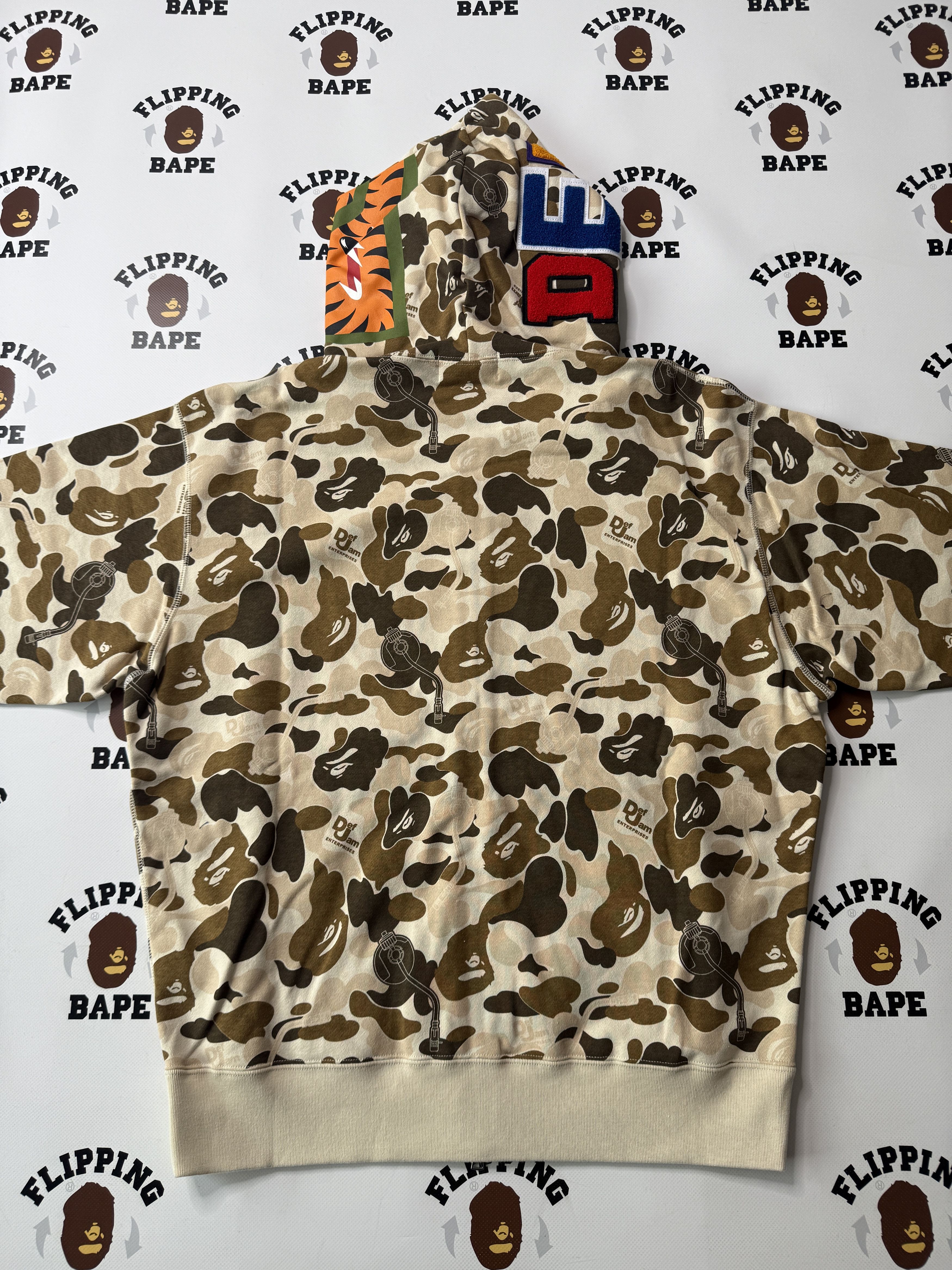 Bape BAPE X DEF JAM CAMO SHARK RELAXED FIT FULL ZIP HOODIE Size US M / EU 48-50 / 2 - 6 Thumbnail