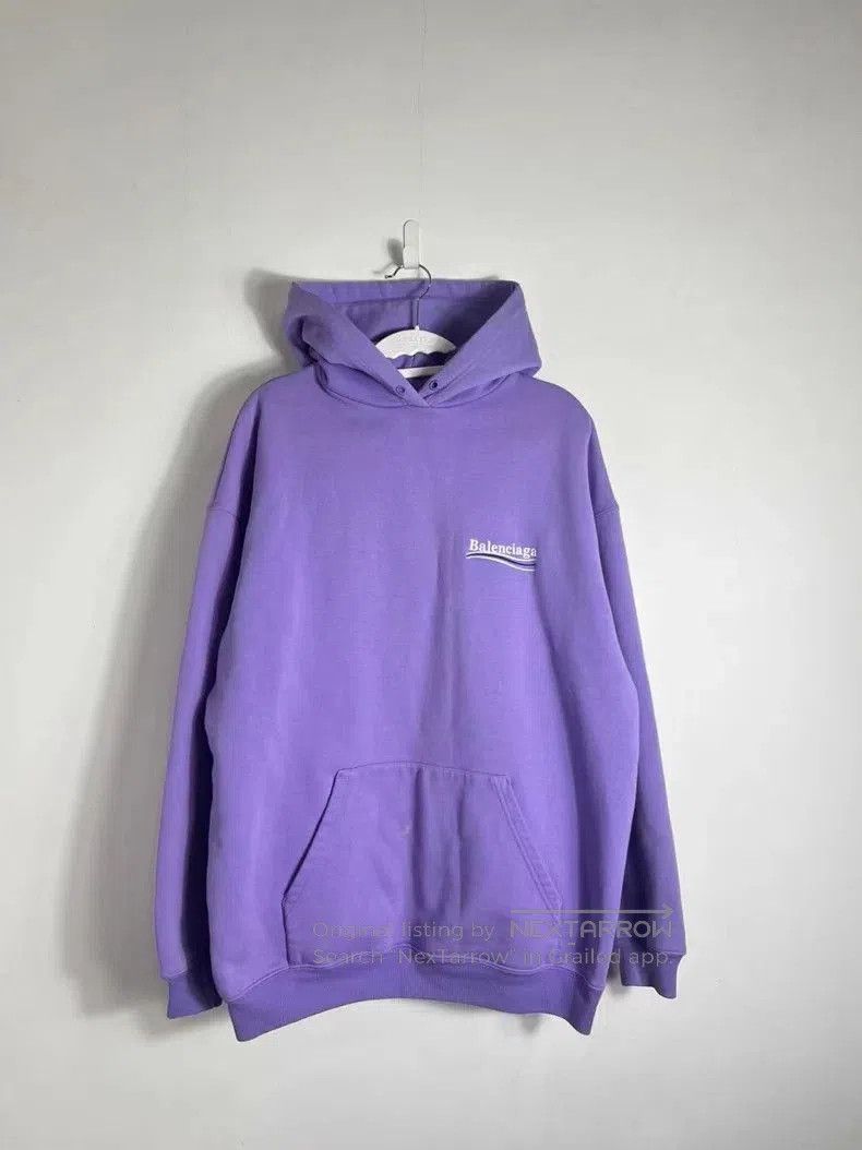 Balenciaga Balenciaga Purple Coke Embroidered Hoodie. Size US S / EU 44-46 / 1 - 1 Thumbnail