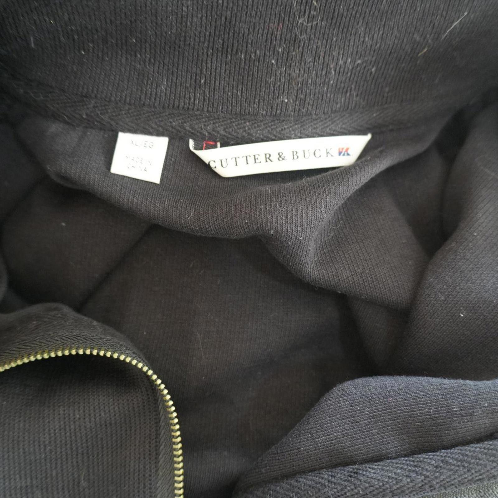 Cutter & Buck Cutter & Buck Sweater Men's XL Black 1/4 Zip 100% Cotton Size US XL / EU 56 / 4 - 2 Thumbnail