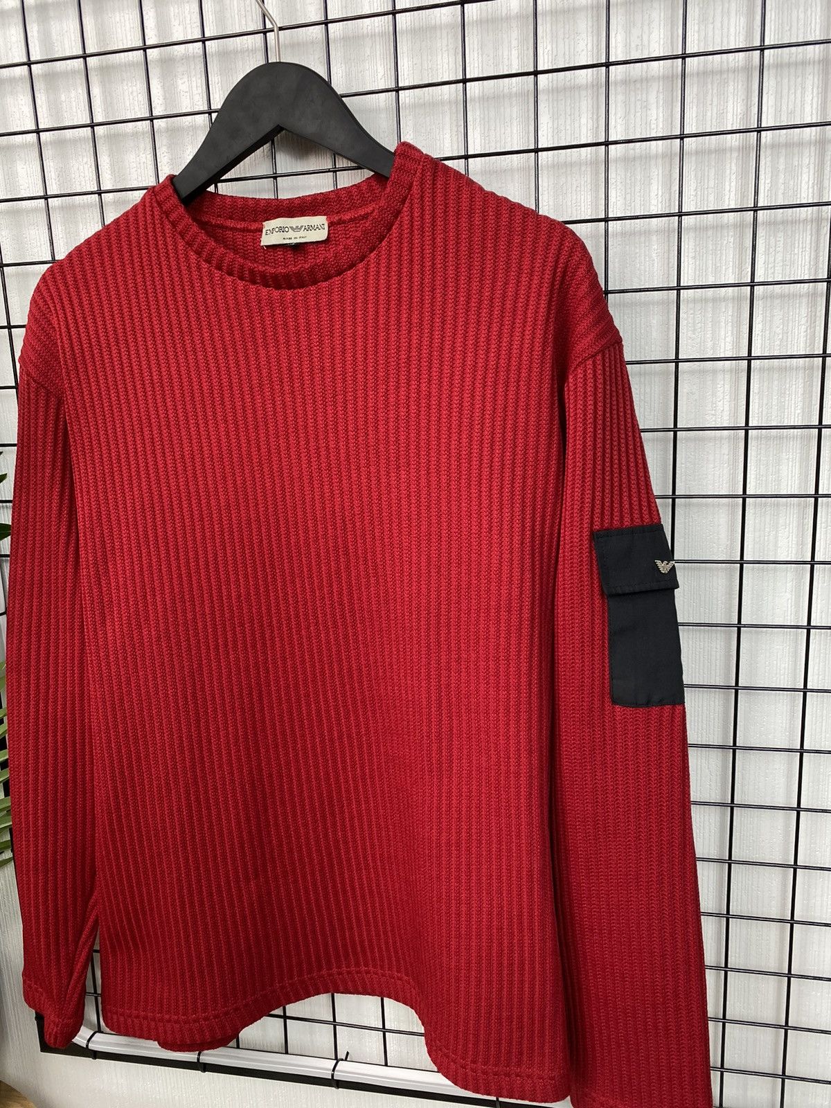 Armani × Emporio Armani Emporio Armani men sweater red XL made in italy sweatshirt Size US XL / EU 56 / 4 - 7 Thumbnail