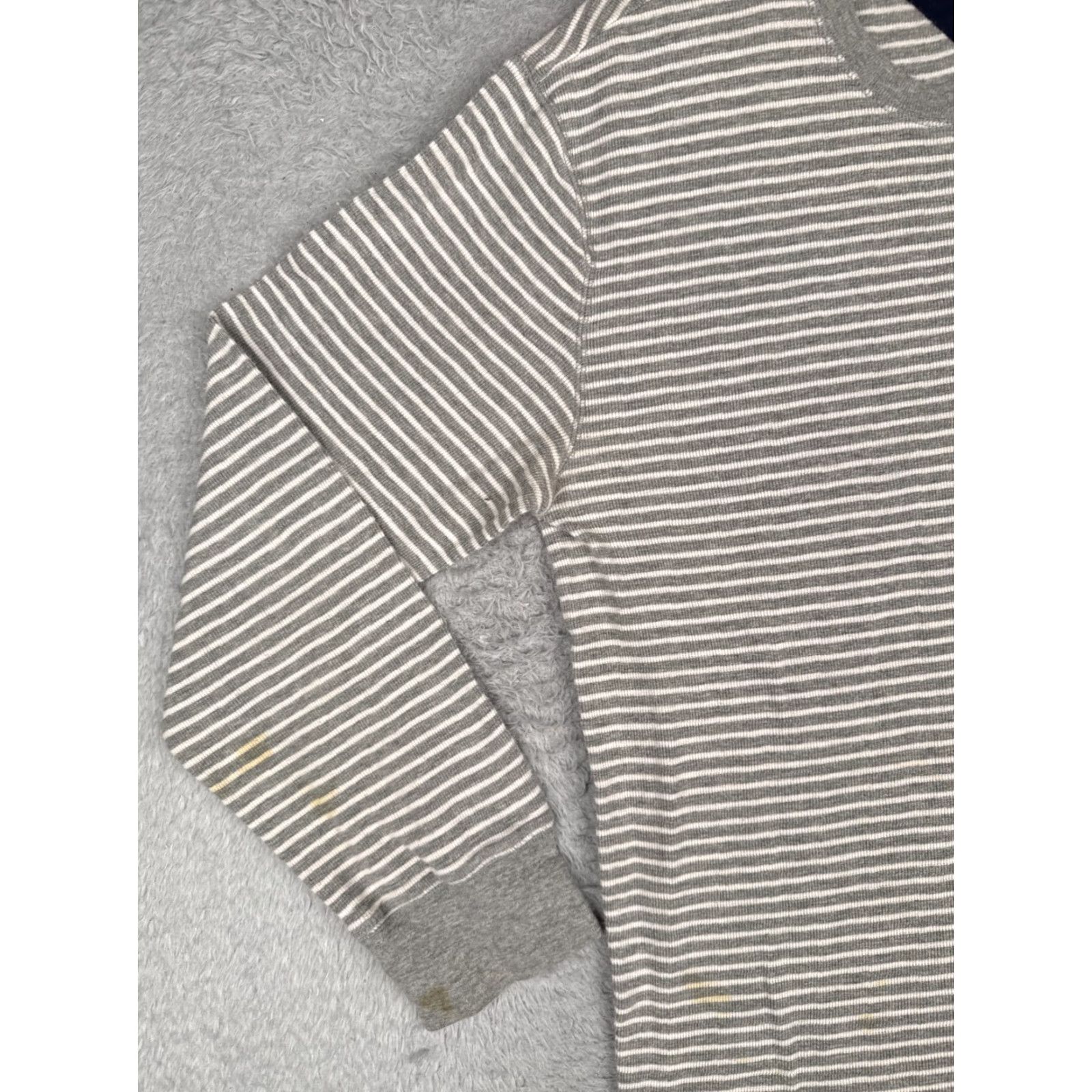 Tommy Hilfiger Tommy Hilfiger Shirt Adult XL Gray Stripe Long Sleeve Crew Neck Knit Logo T-Shirt Holidays & Outdoors Mens, Unisex, Regular Fit Size US XL / EU 56 / 4 - 3 Thumbnail