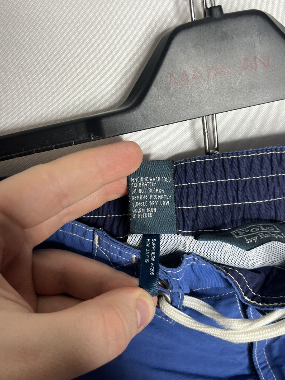 Polo Ralph Lauren Vintage Polo Ralph Lauren Swimwear Nylon Shorts Blue Size US 34 / EU 50 - 14 Thumbnail