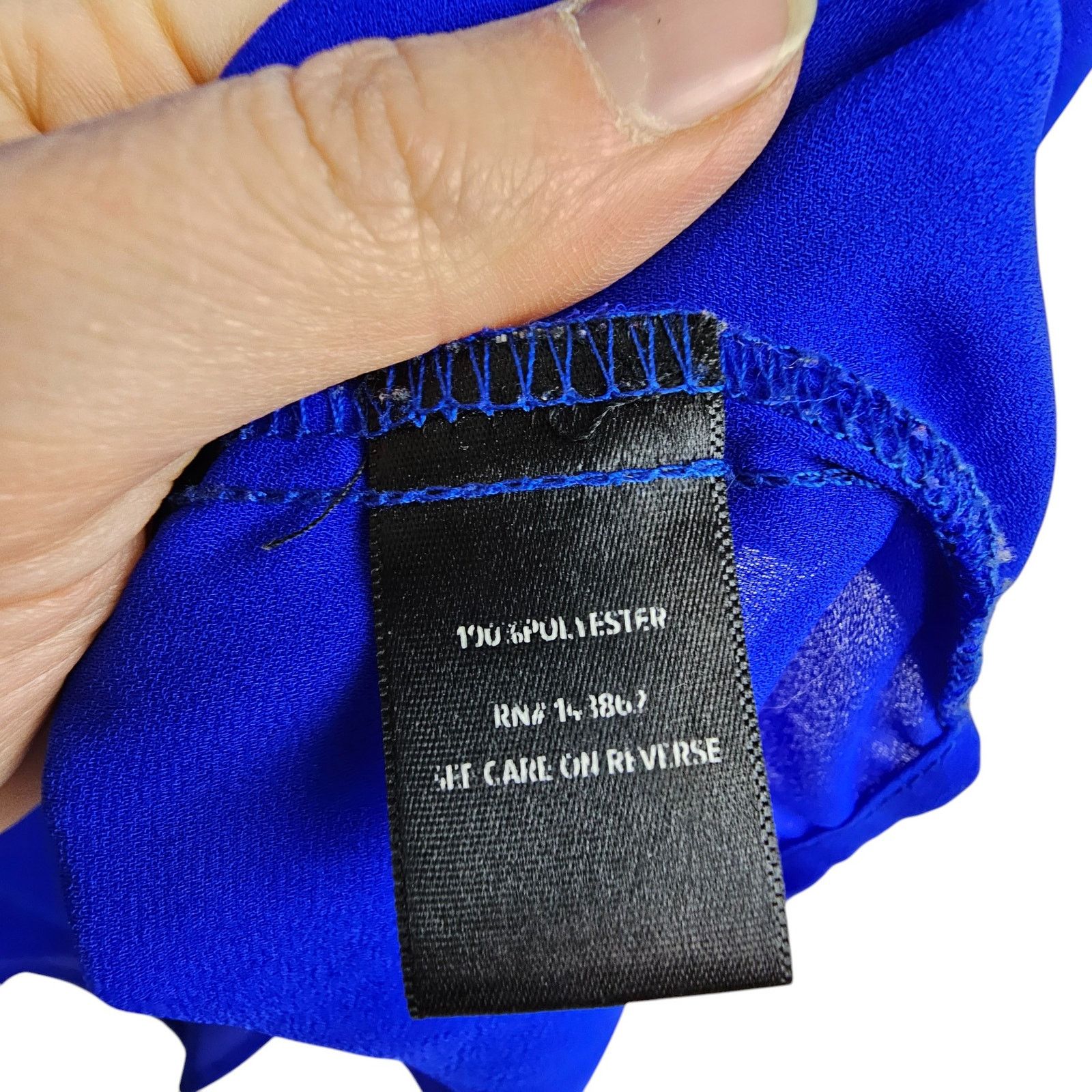 Corridor Torrid Womens Button Front Blouse Size 0X Cobalt Career Corp Size XL / US 12-14 / IT 48-50 - 7 Thumbnail