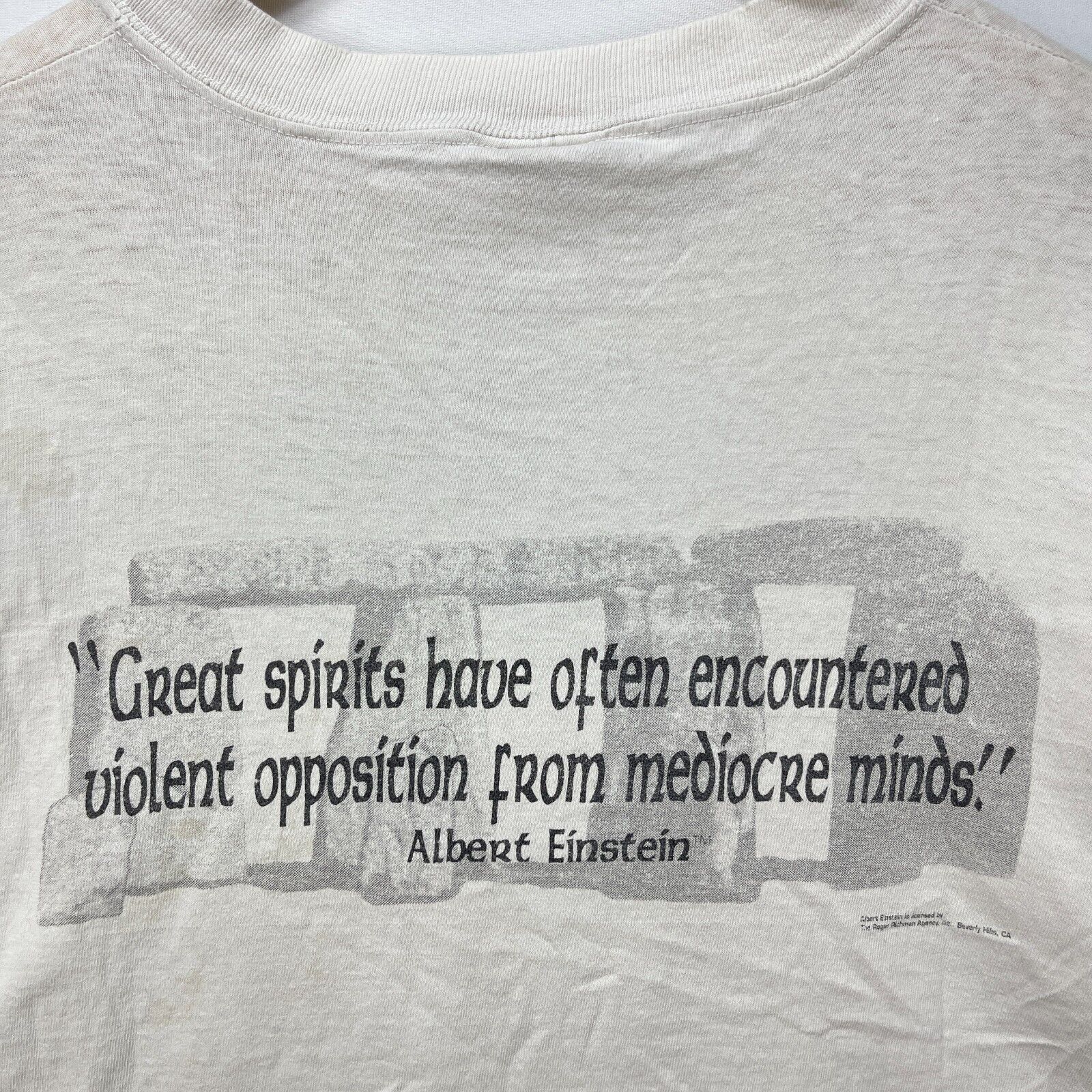 Vintage Vintage 90s Albert Einstein AOP Art Quote Large Andazia Size US L / EU 52-54 / 3 - 13 Thumbnail