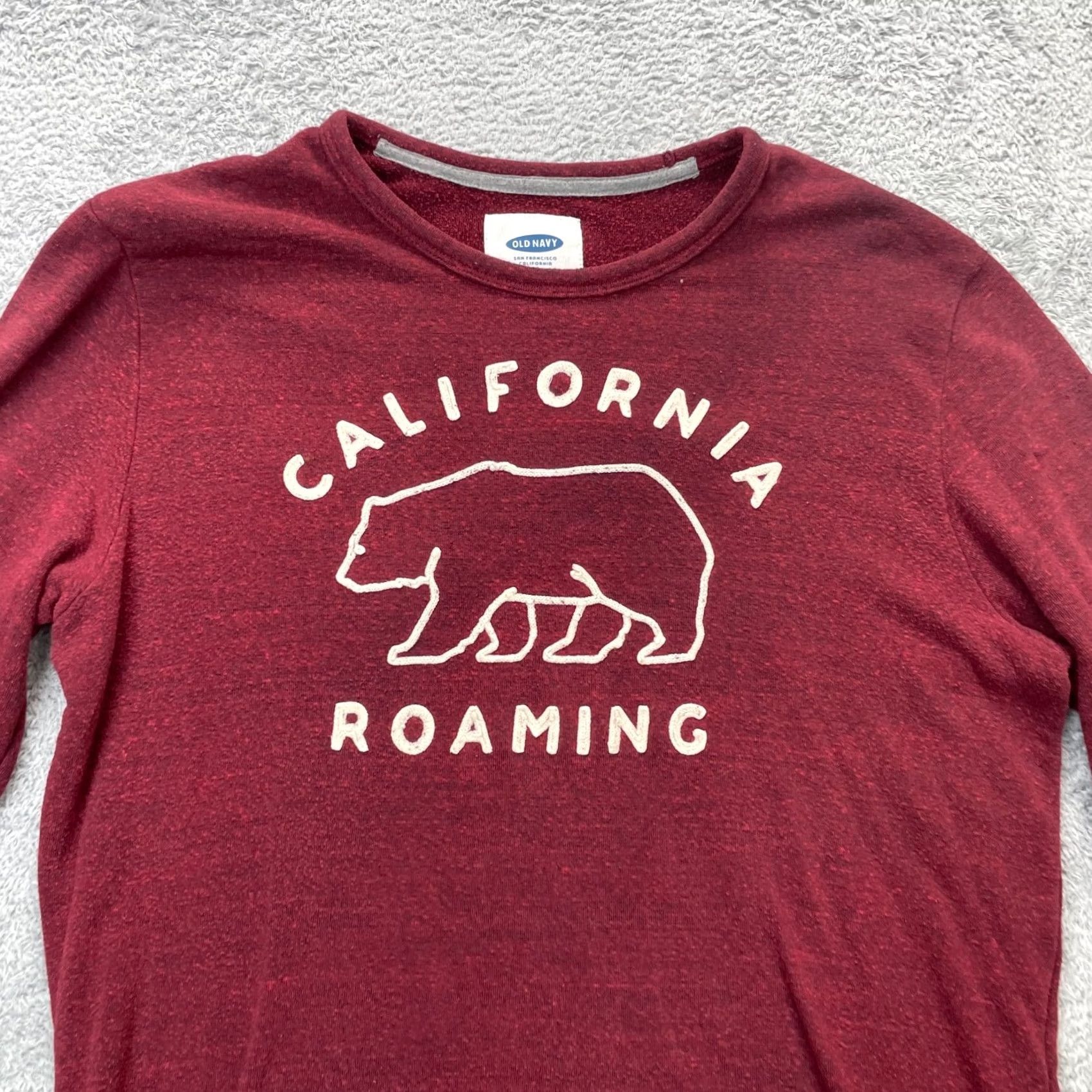 Old Navy Old Navy Shirt Men L Red California Roaming Graphic Knit Bear Nature Crew Neck T-Shirt Size US L / EU 52-54 / 3 - 4 Thumbnail