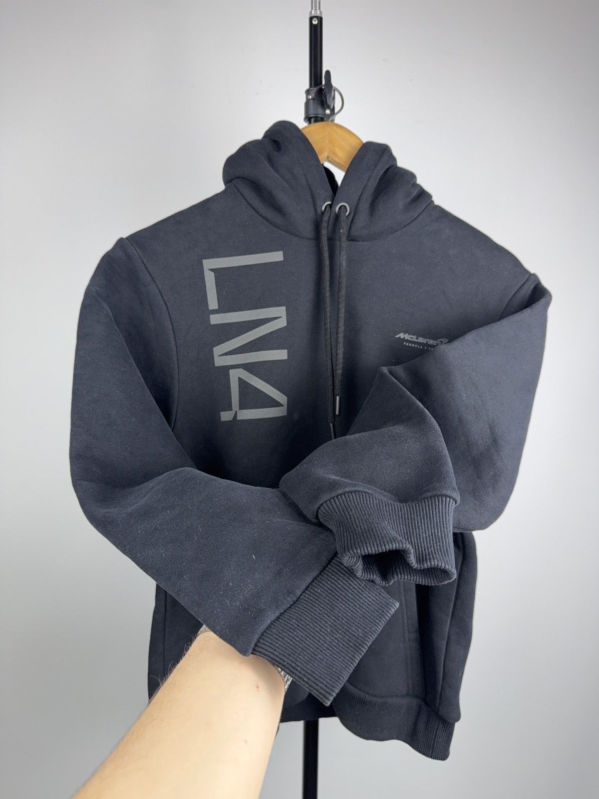 Malcolm McLaren Luxury McLaren Formula Team Hoodie LNA Racing Black Y2K Size S / US 4 / IT 40 - 6 Thumbnail