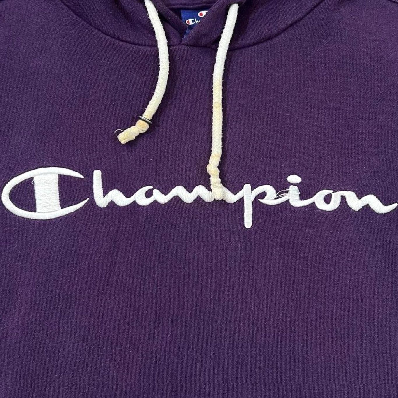 Champion Champion Classic Embroidered Purple Pullover Hoodie XXS Women's Small Hoodie Pullover Embroidered Spellout Logo Vintage? Size XXS / US 00 / IT 34 - 3 Thumbnail