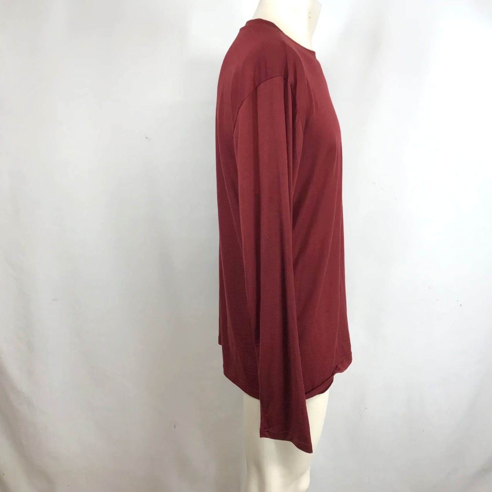 Vintage We Norwegians Mens XL Burgundy 100% Merino Wool Long Sleeve Crewneck Base Layer Shirt Size US XL / EU 56 / 4 - 4 Thumbnail