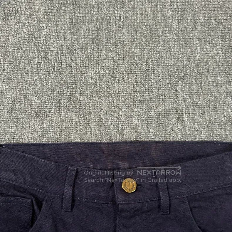 Louis Vuitton Louis Vuitton Dark blue denim full print jeans Size US 32 / EU 48 - 2 Thumbnail