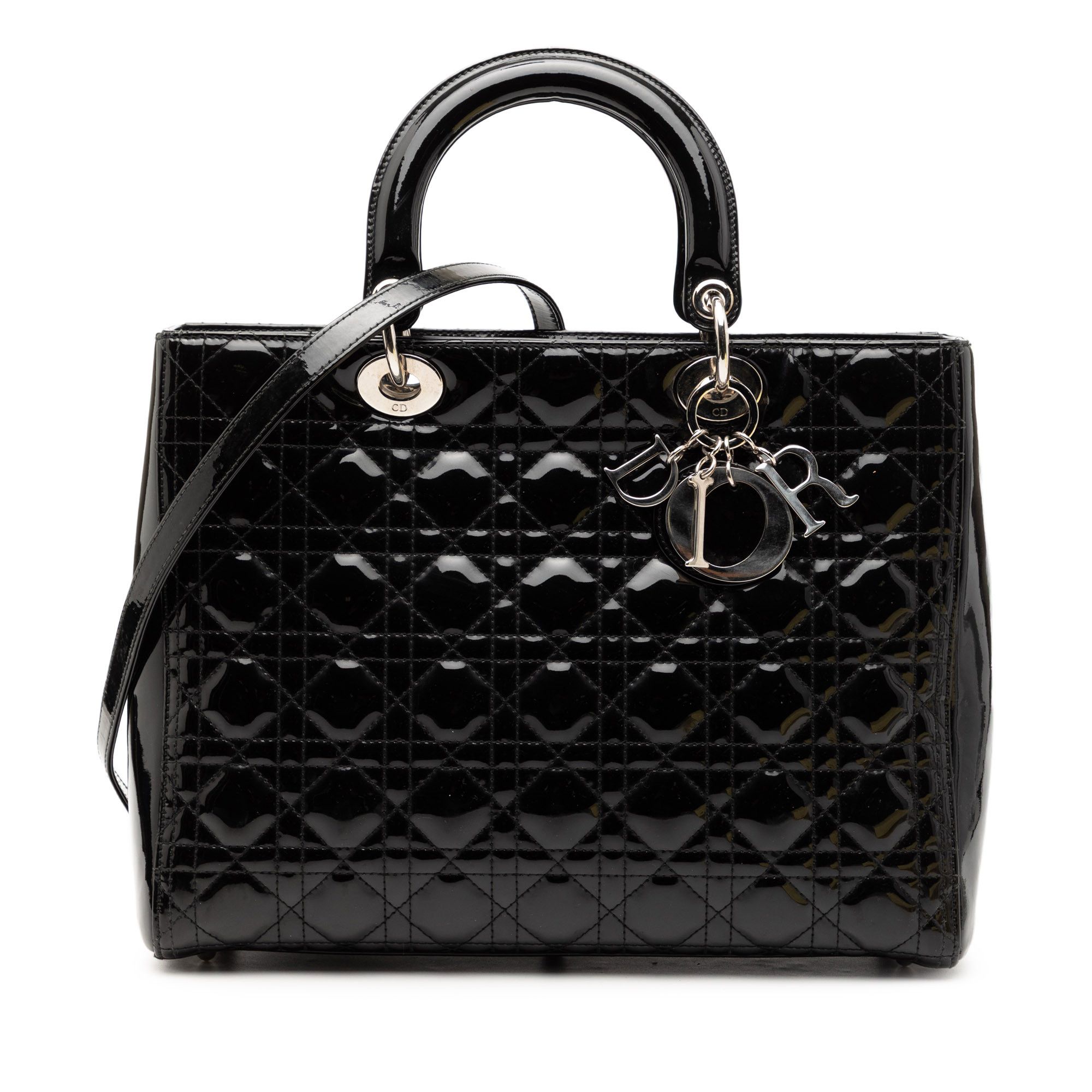 Dior Dior Large Patent Cannage Lady Dior Size ONE SIZE - 1 Thumbnail