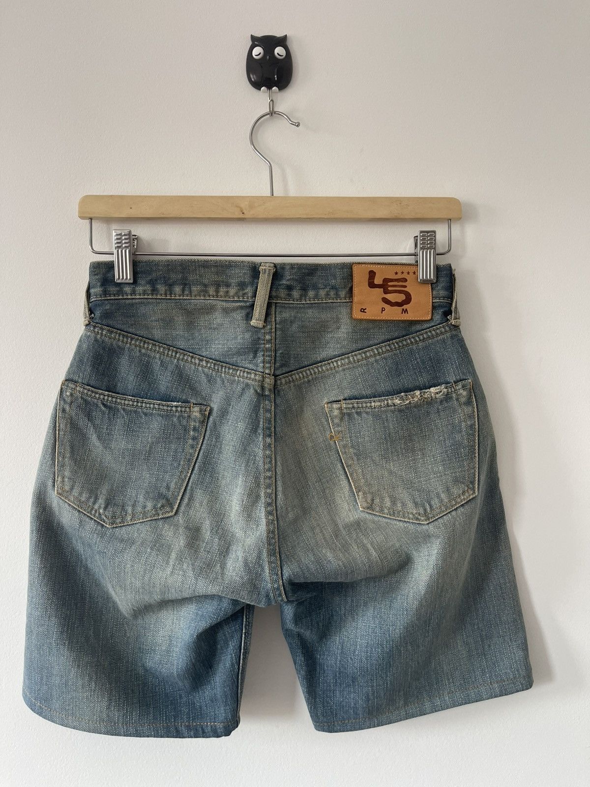 45rpm Rare Vintage 45RPM Hidden Rivets Selvedge Button Fly Shorts Size US 26 / EU 42 - 1 Thumbnail