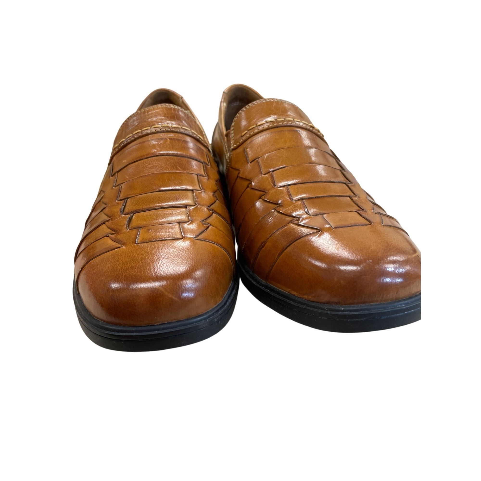 Other Gravity Defyer mens brown leather slip on loafers shoes SIze Size US 8 / EU 41 - 13 Thumbnail