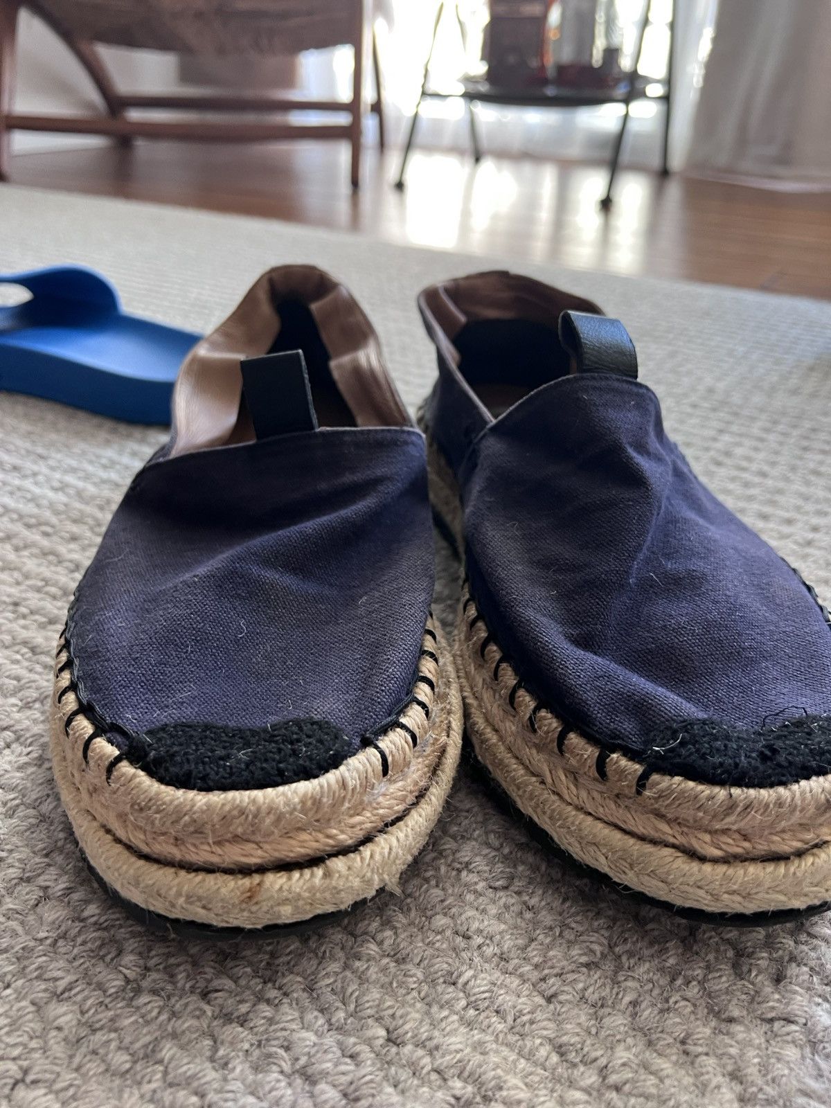 Acne Studios Acne Studios Blue Canvas Juan Espadrilles Size US 12 / EU 45 - 6 Thumbnail