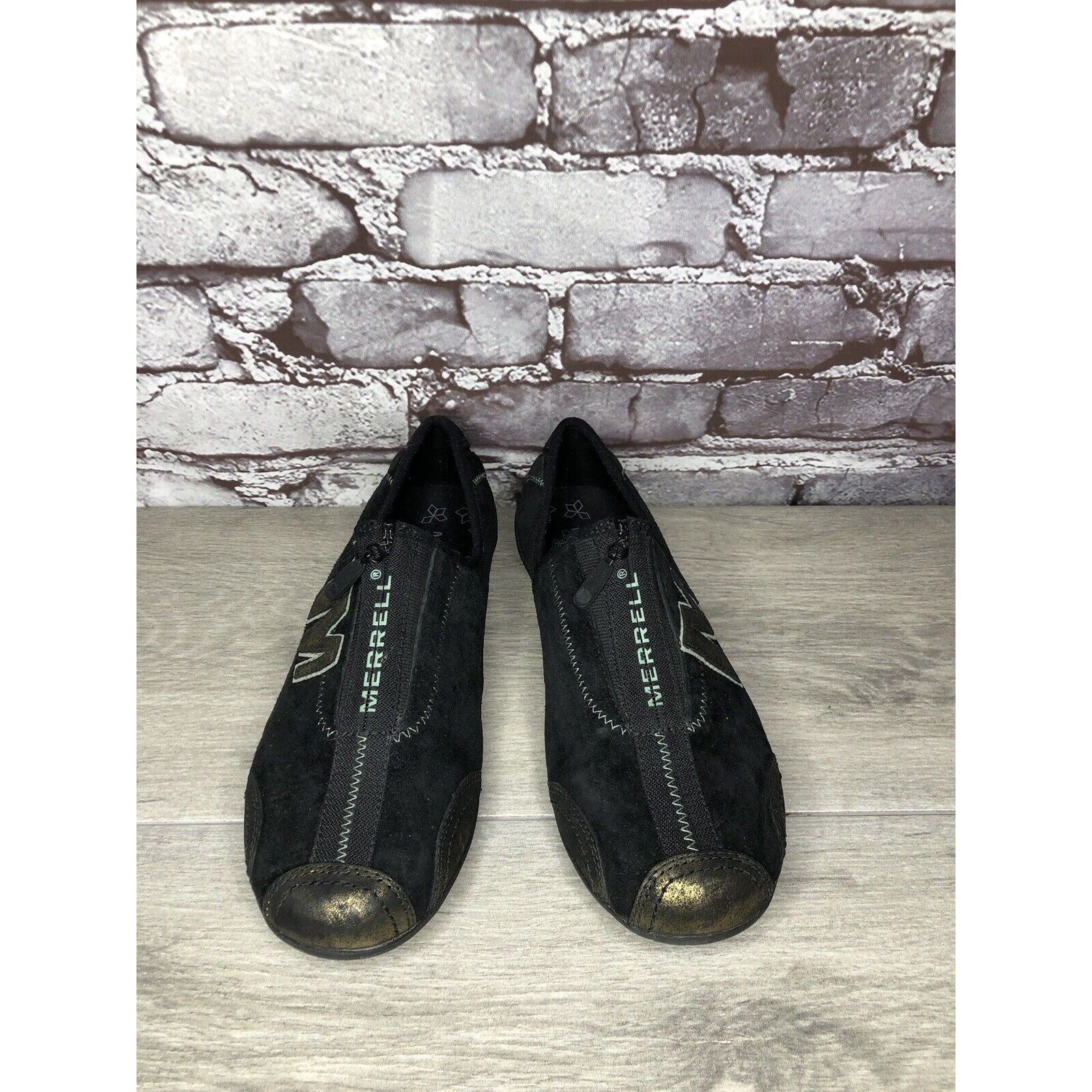 Merrell Merrell Arabesque Black Gold Mesh Front Zip Athletic Shoes W Size US 7 / IT 37 - 17 Thumbnail