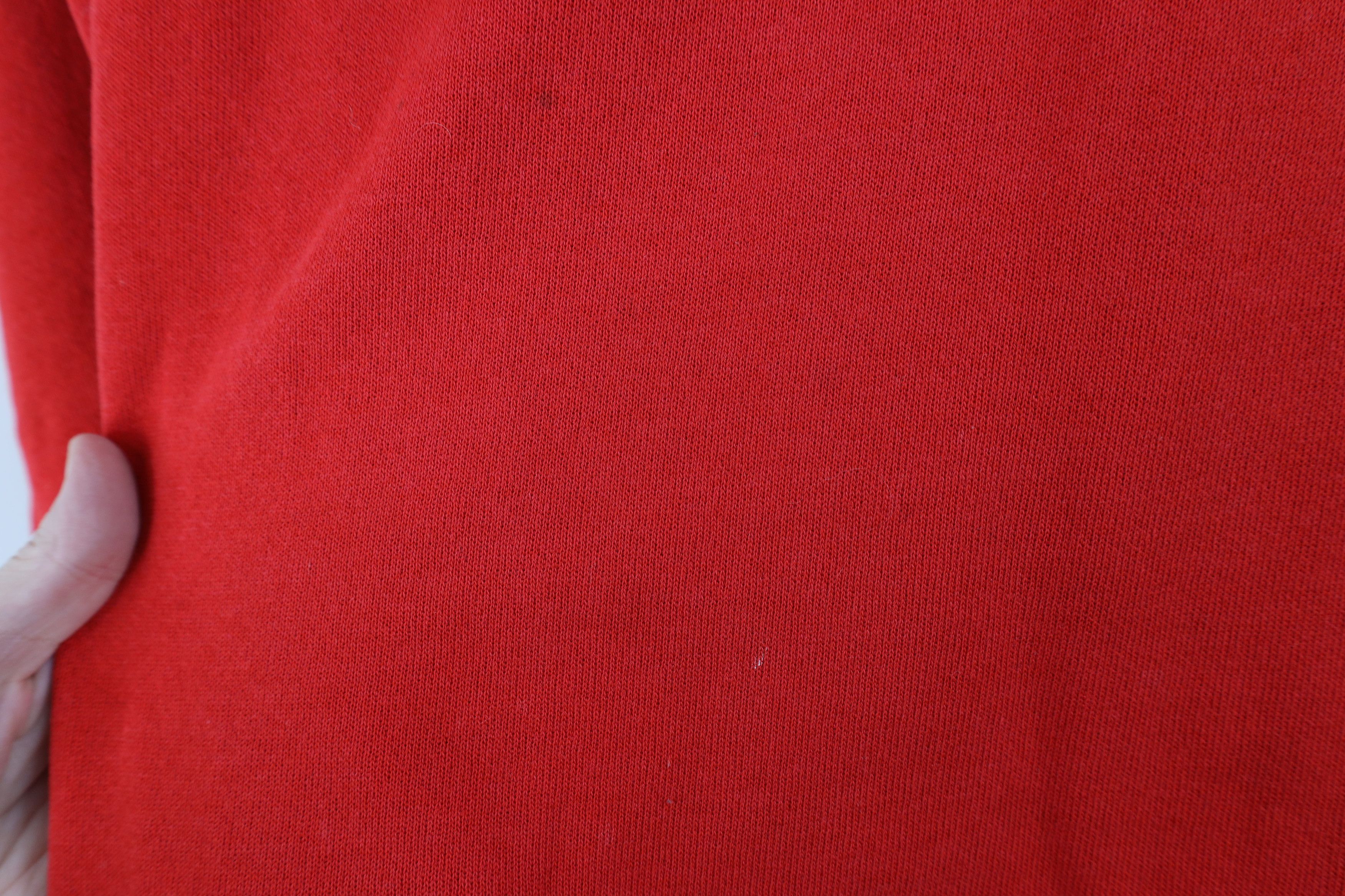 Hanes Vintage 80s Hanes Faded Blank Crewneck Sweatshirt Red USA Size L / US 10 / IT 46 - 6 Thumbnail