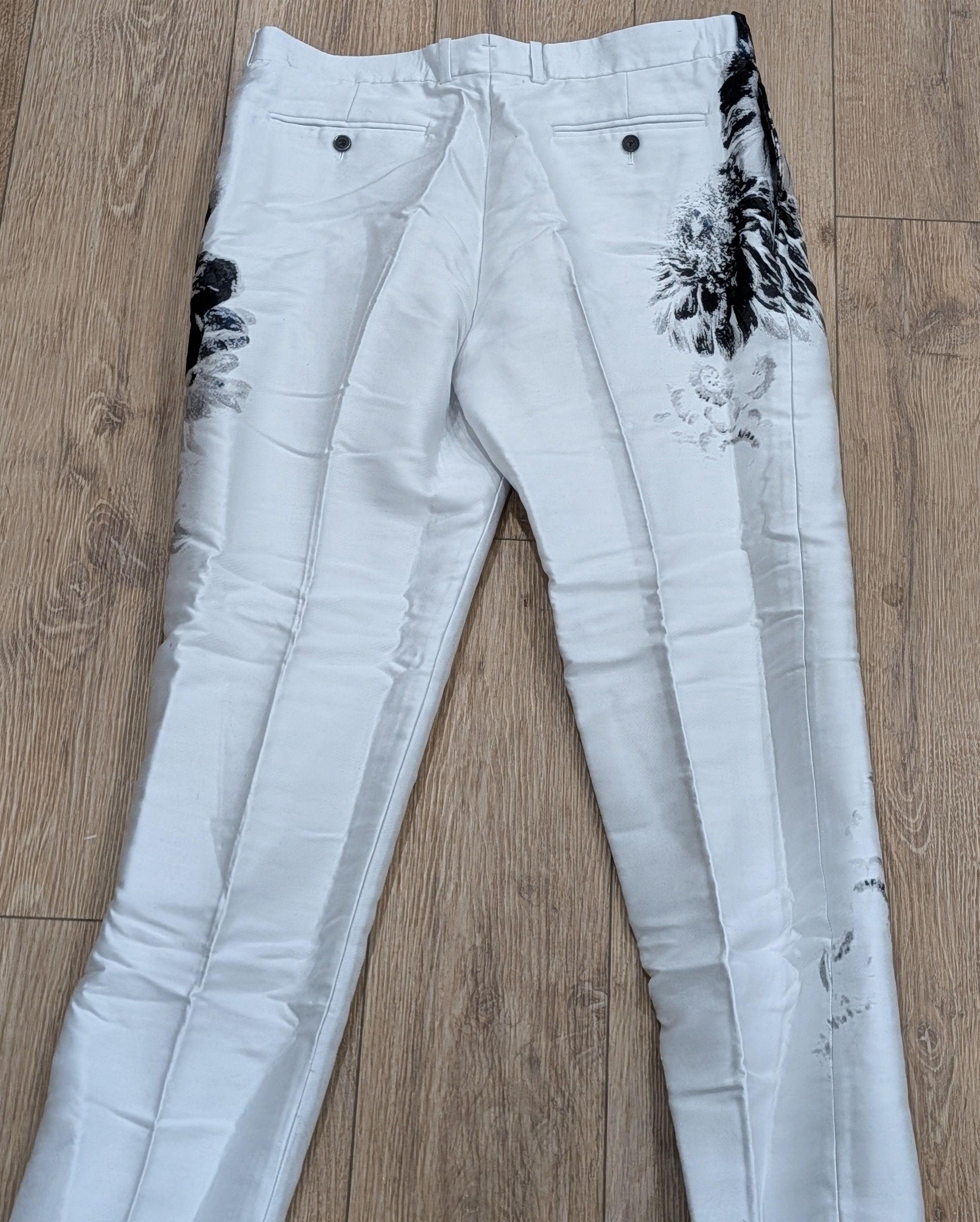 Alexander McQueen Alexander McQueen Floral Jacquard Trousers 54 US 38 Size US 38 / EU 54 - 3 Thumbnail