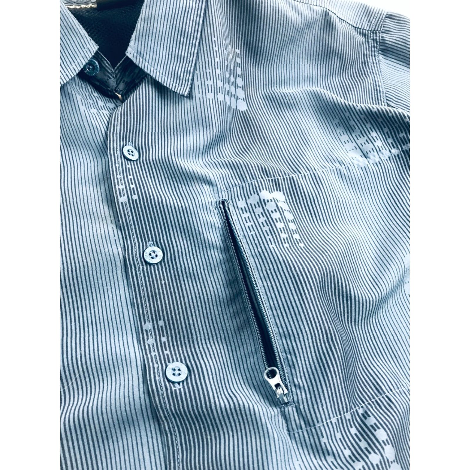 Bugle Boy Bugle Boy Shirt Men's Large Blue Button-Up Long Sleeve Pocket Vented Hiking Button-Down Collar Shirts Mens Regular Fit Size US L / EU 52-54 / 3 - 3 Thumbnail