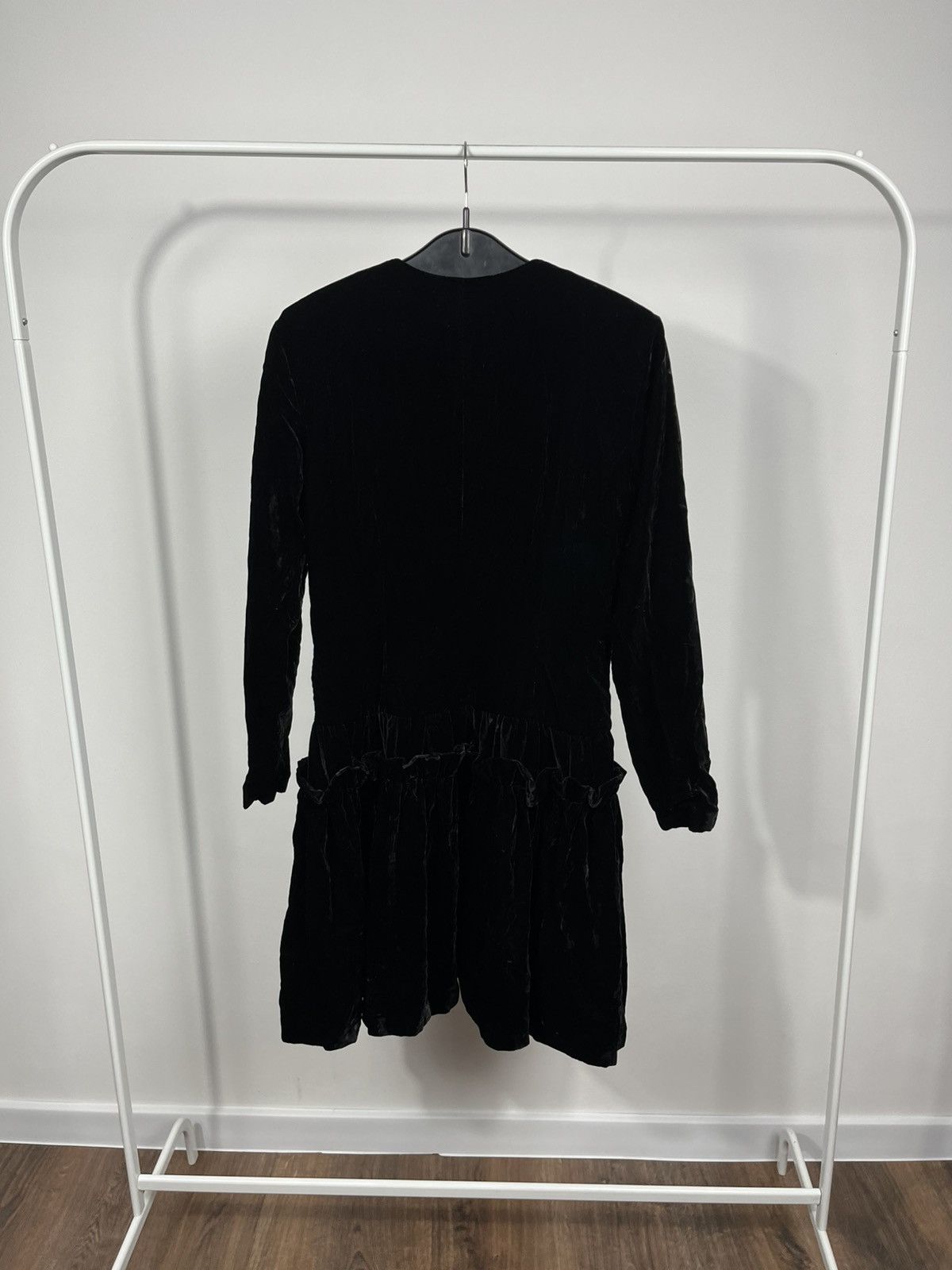 Sisley Vintage Sisley Velvet Mini Dress Made in Italy Ruffle Hem Size M / US 6-8 / IT 42-44 - 12 Thumbnail