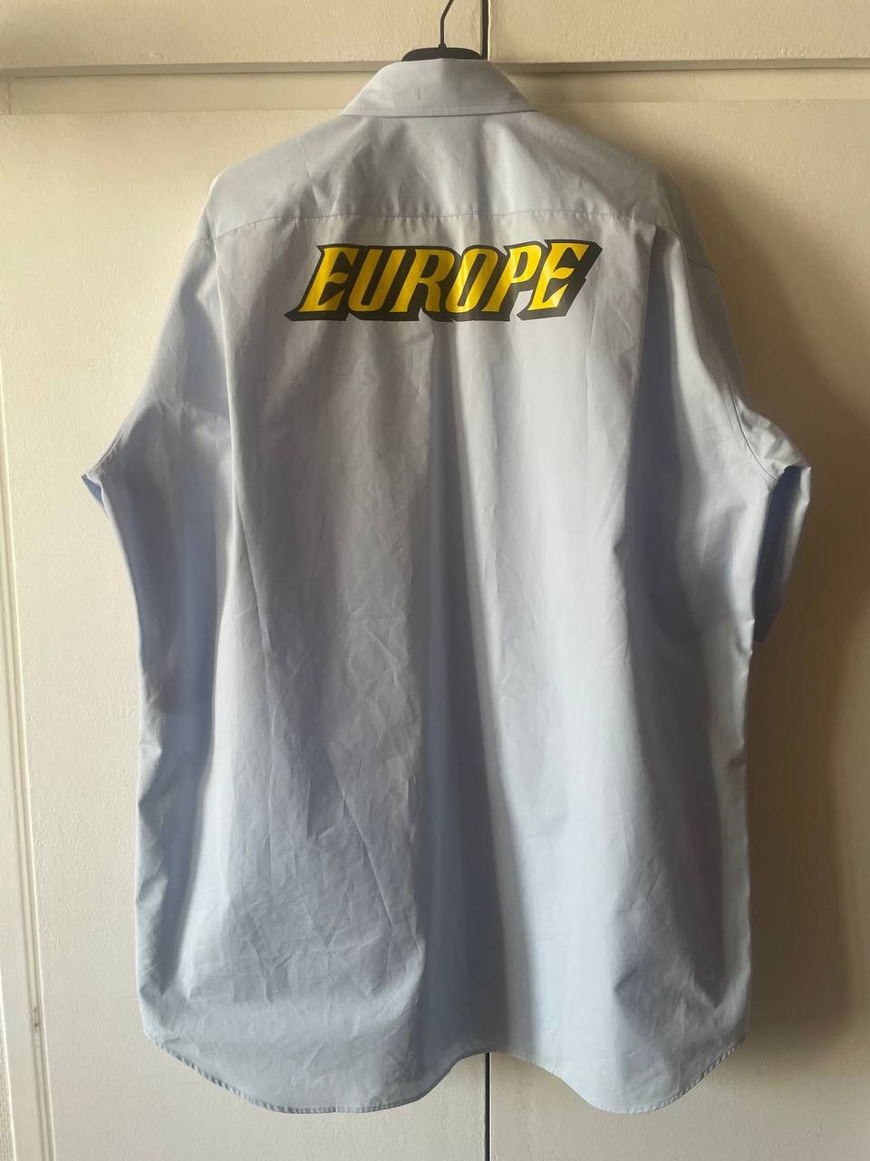 Oversized Europe Print Short Sleeve Shirt