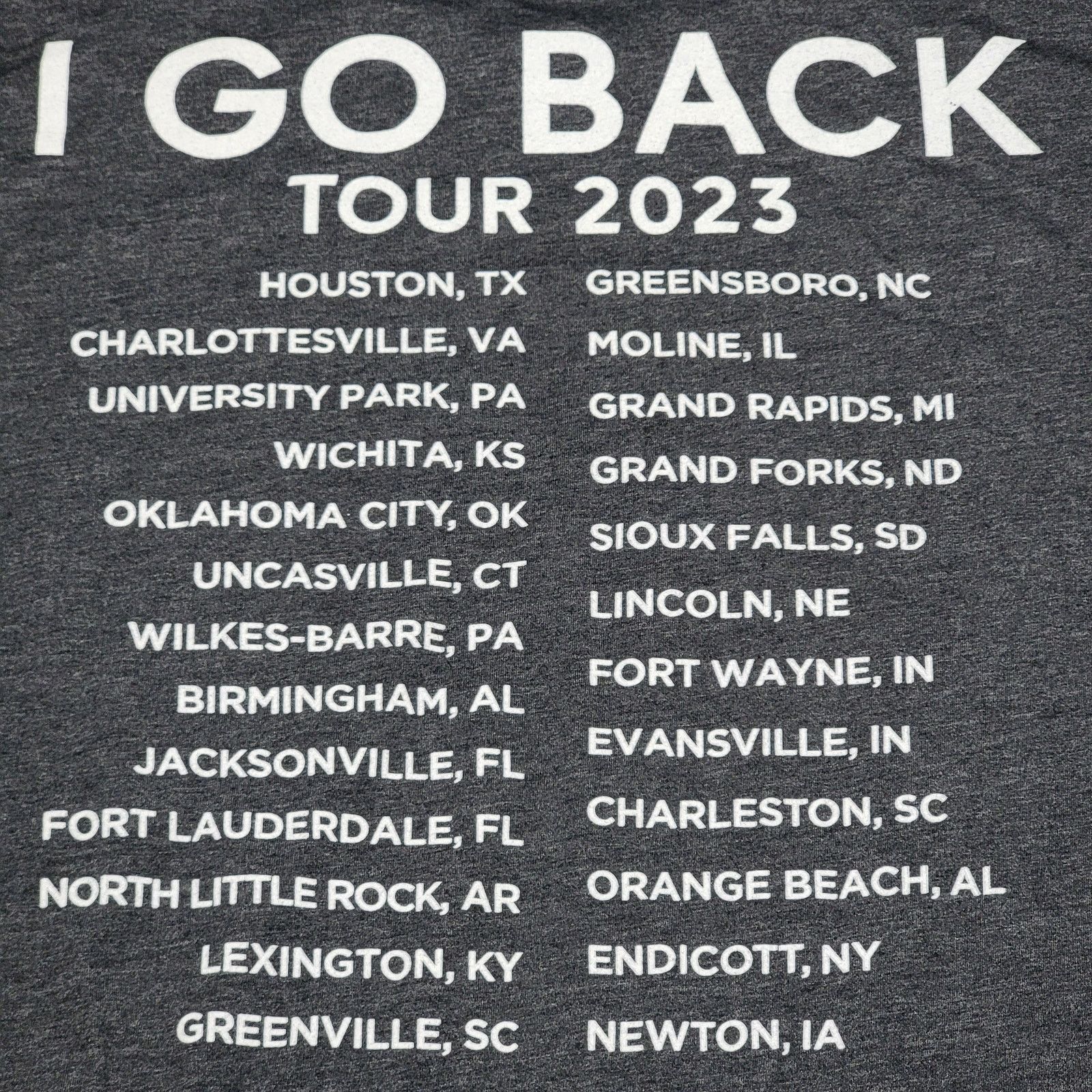 Next Level Apparel Kenny Chesney Unisex Tee (NLA) "I Go Back Tour 2023" - Large Size L / US 10 / IT 46 - 4 Thumbnail