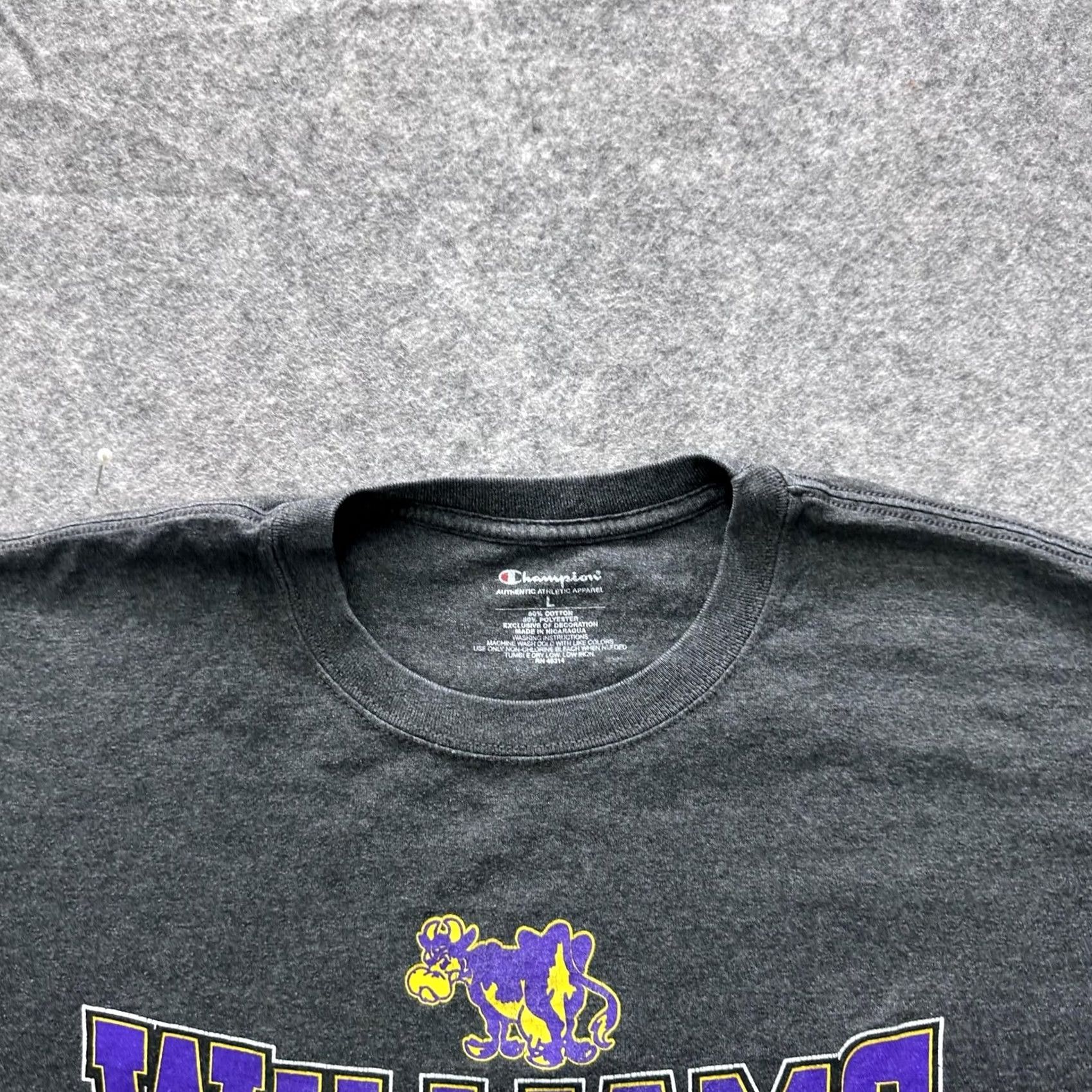 Champion Champion Shirt Mens L Gray Williams College Graphic Crewneck Cotton Jersey Size US L / EU 52-54 / 3 - 3 Thumbnail